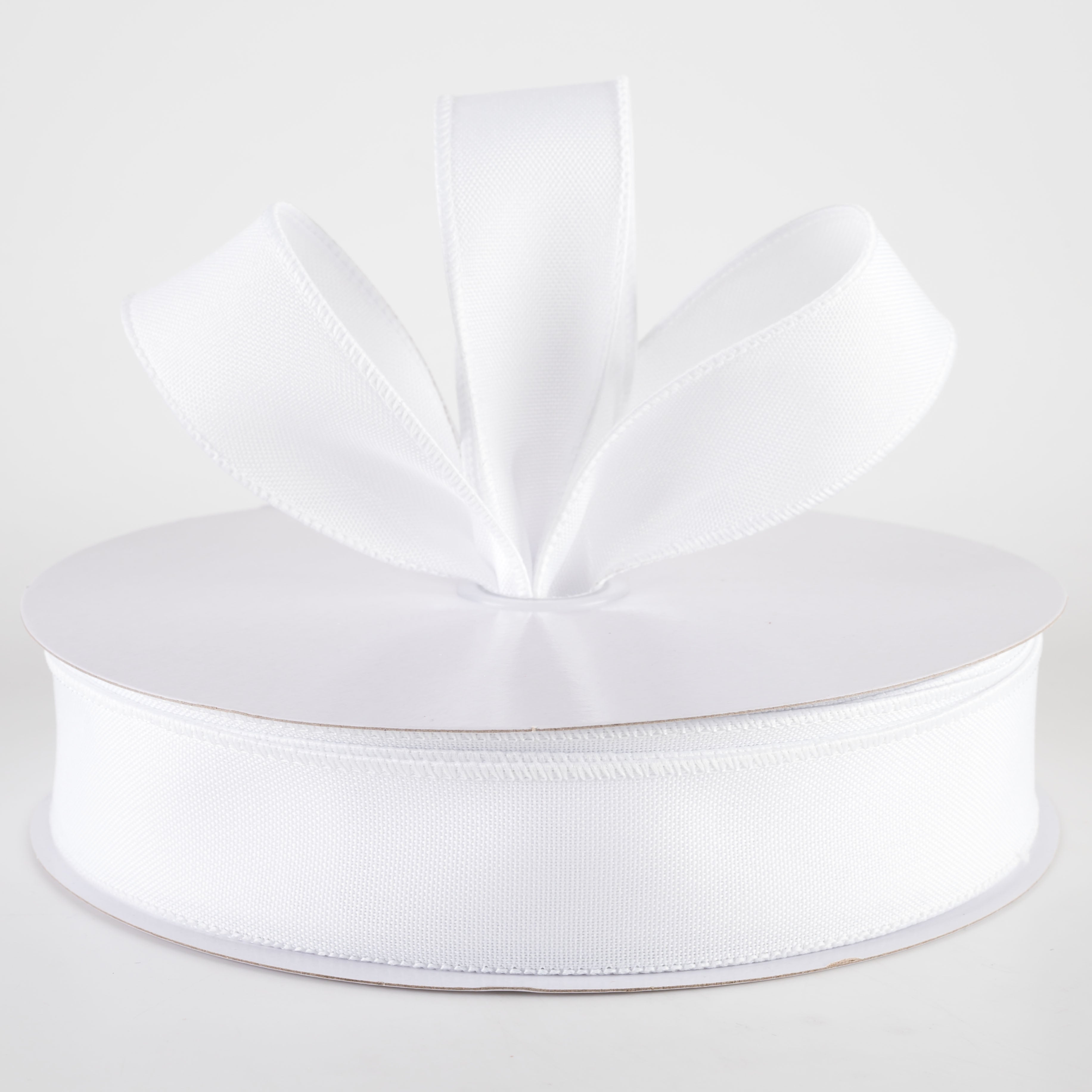 1.5" Value Faux Burlap Ribbon: White (50 Yards) Lifestyle Photo