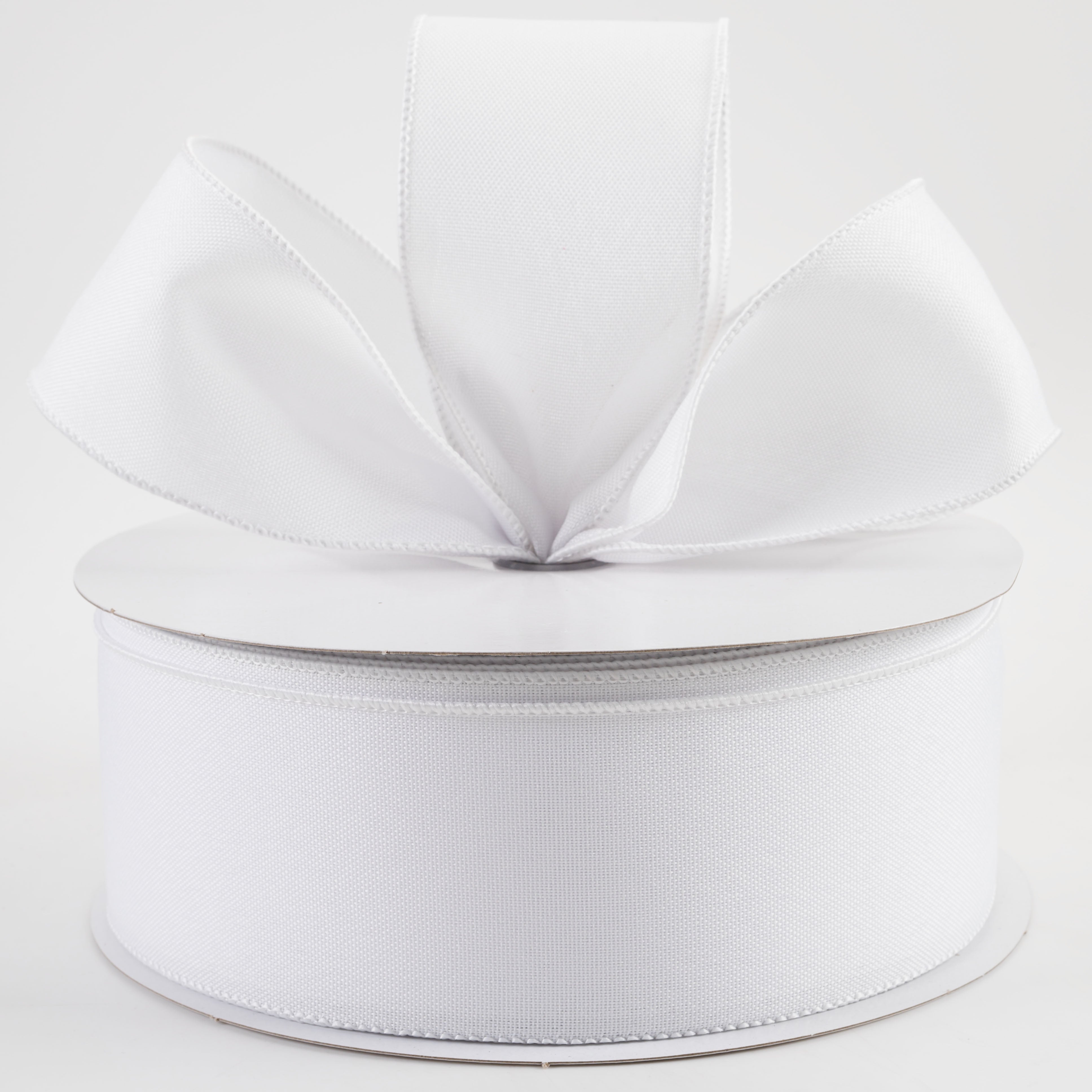 2.5" Value Faux Burlap Ribbon: White (50 Yards) Lifestyle Photo