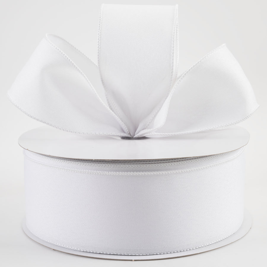 2.5" Value Faux Burlap Ribbon: White (50 Yards) Lifestyle Photo
