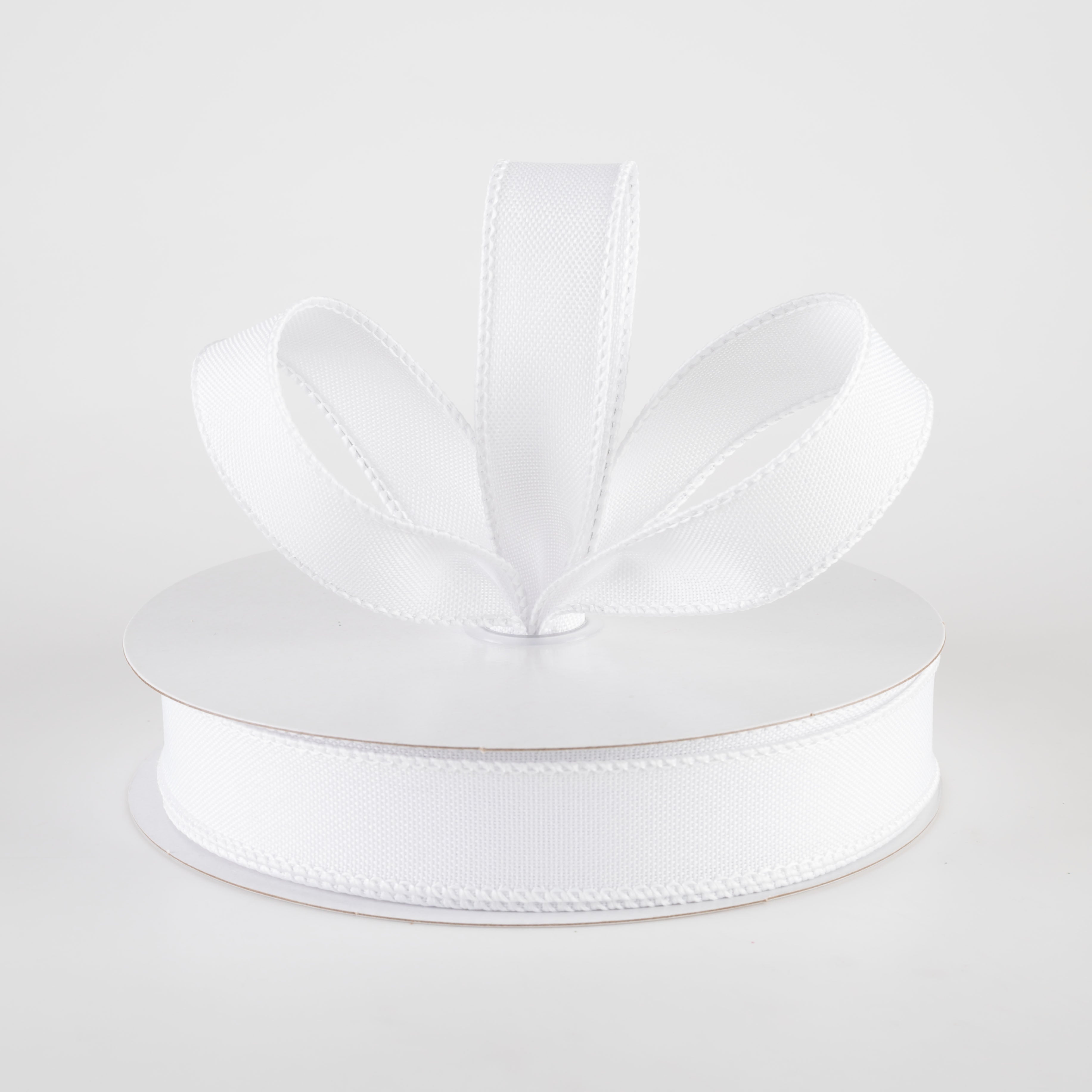 7/8" Value Faux Burlap Ribbon: White (25 Yards) Lifestyle Photo