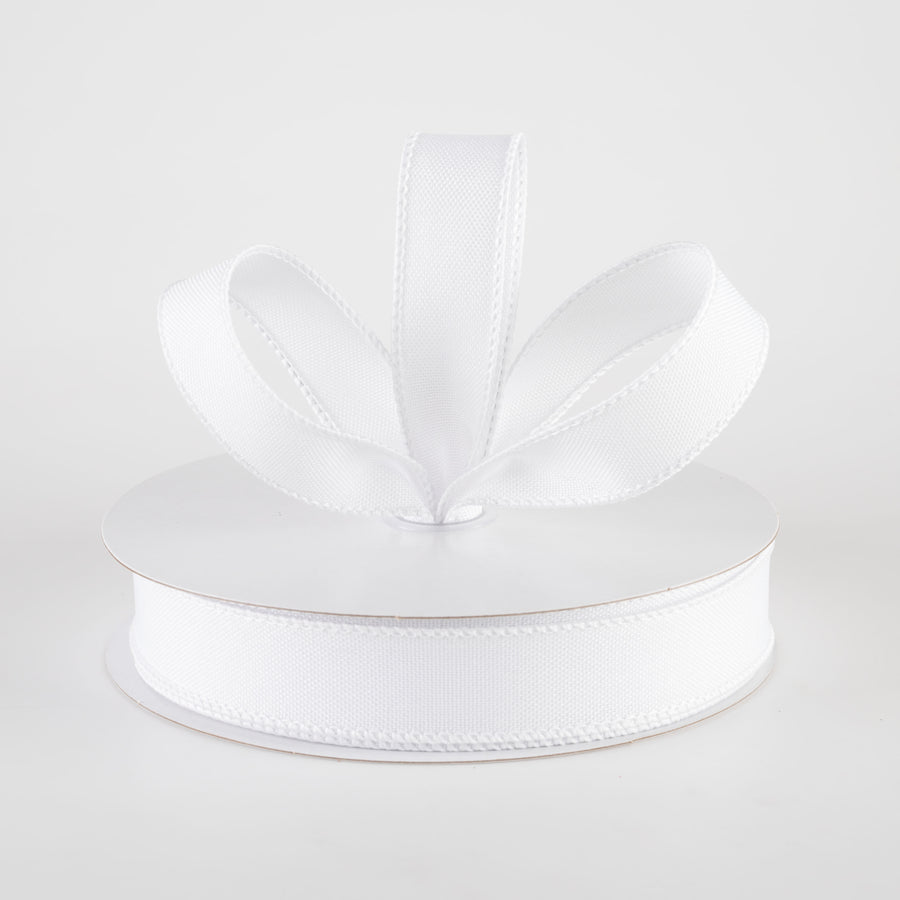 7/8" Value Faux Burlap Ribbon: White (25 Yards) Lifestyle Photo