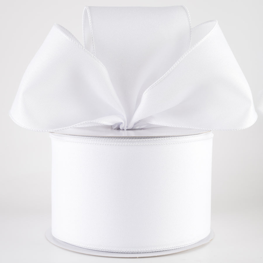4" Value Faux Burlap Ribbon: White (100 Feet) Lifestyle Photo