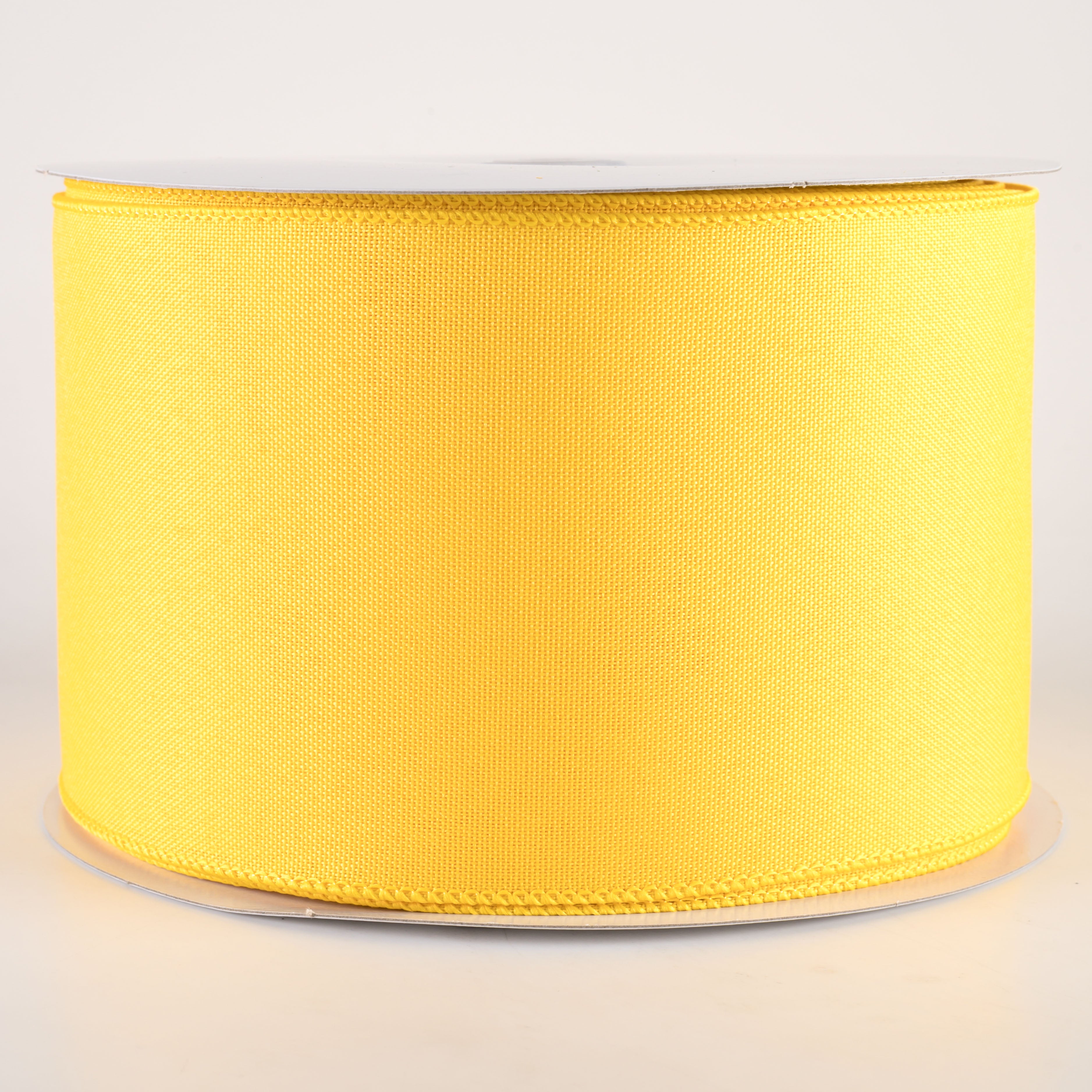 4" Value Faux Burlap Ribbon: Yellow (100 Feet)