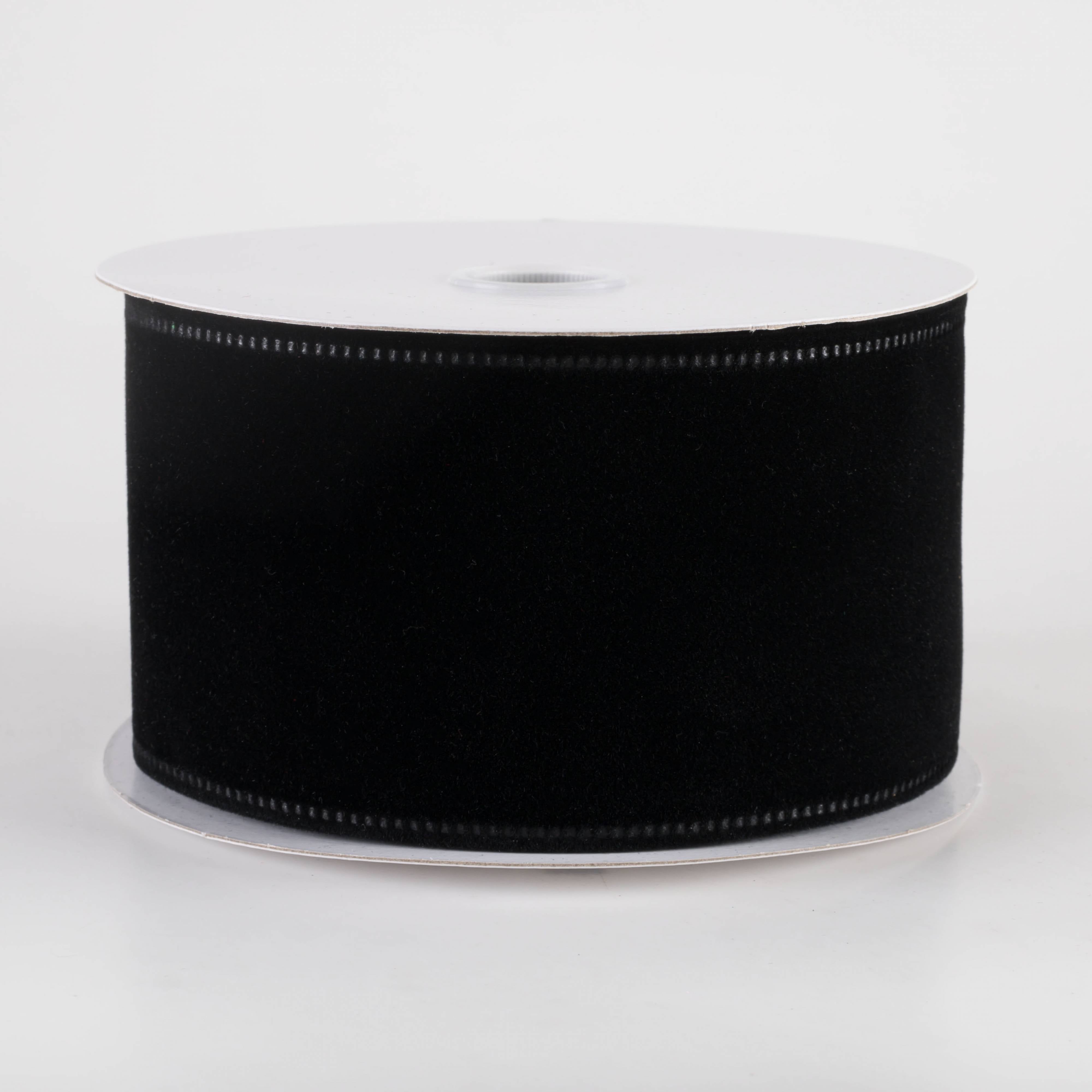 2.5" Value Velvet Ribbon: Black (10 Yards) Item Number: 131840-21