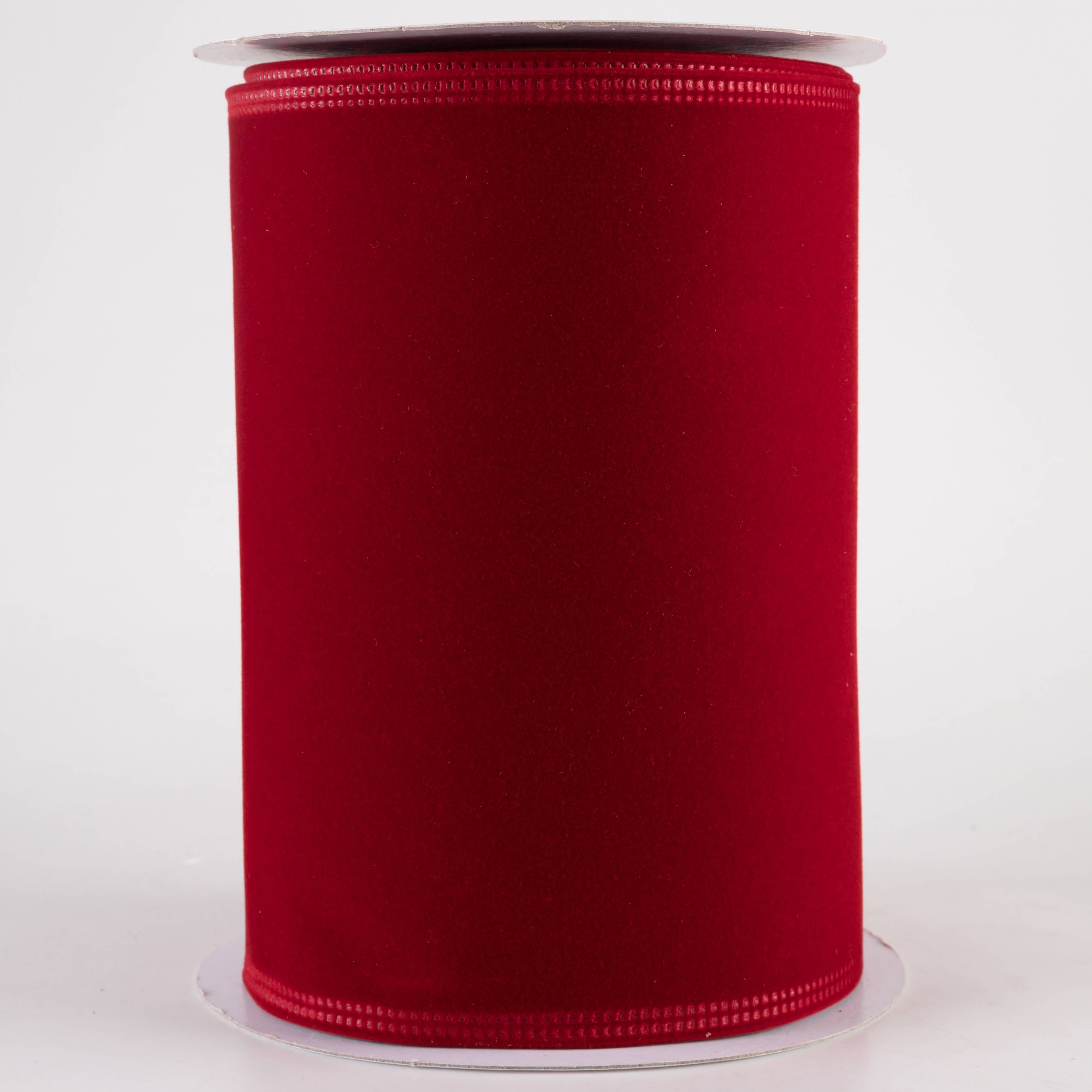 6" Value Velvet Ribbon: Dark Red (10 Yards) Item Number: 131806-12