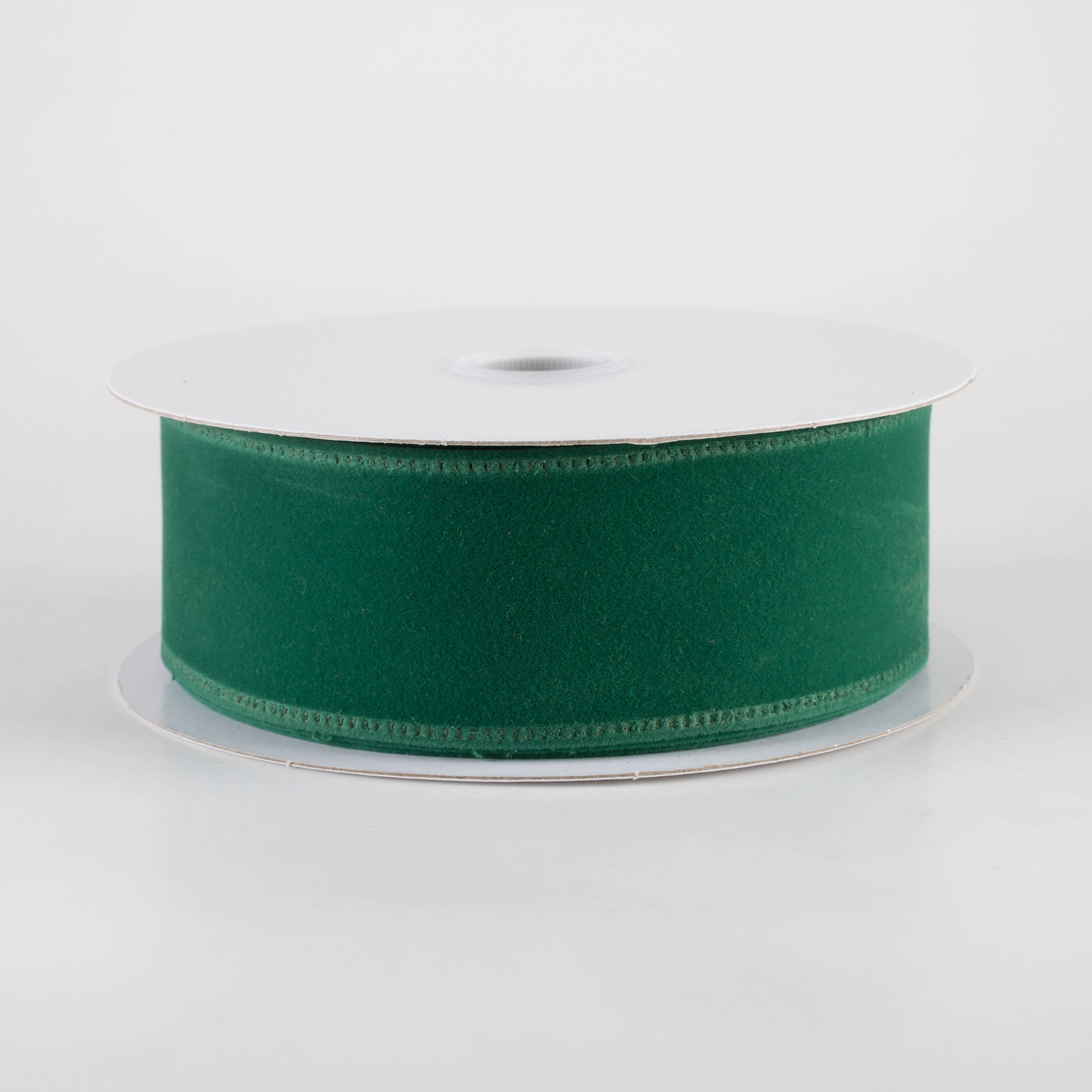 1.5" Value Velvet Ribbon: Emerald Green (10 Yards) Item Number: 131809-17