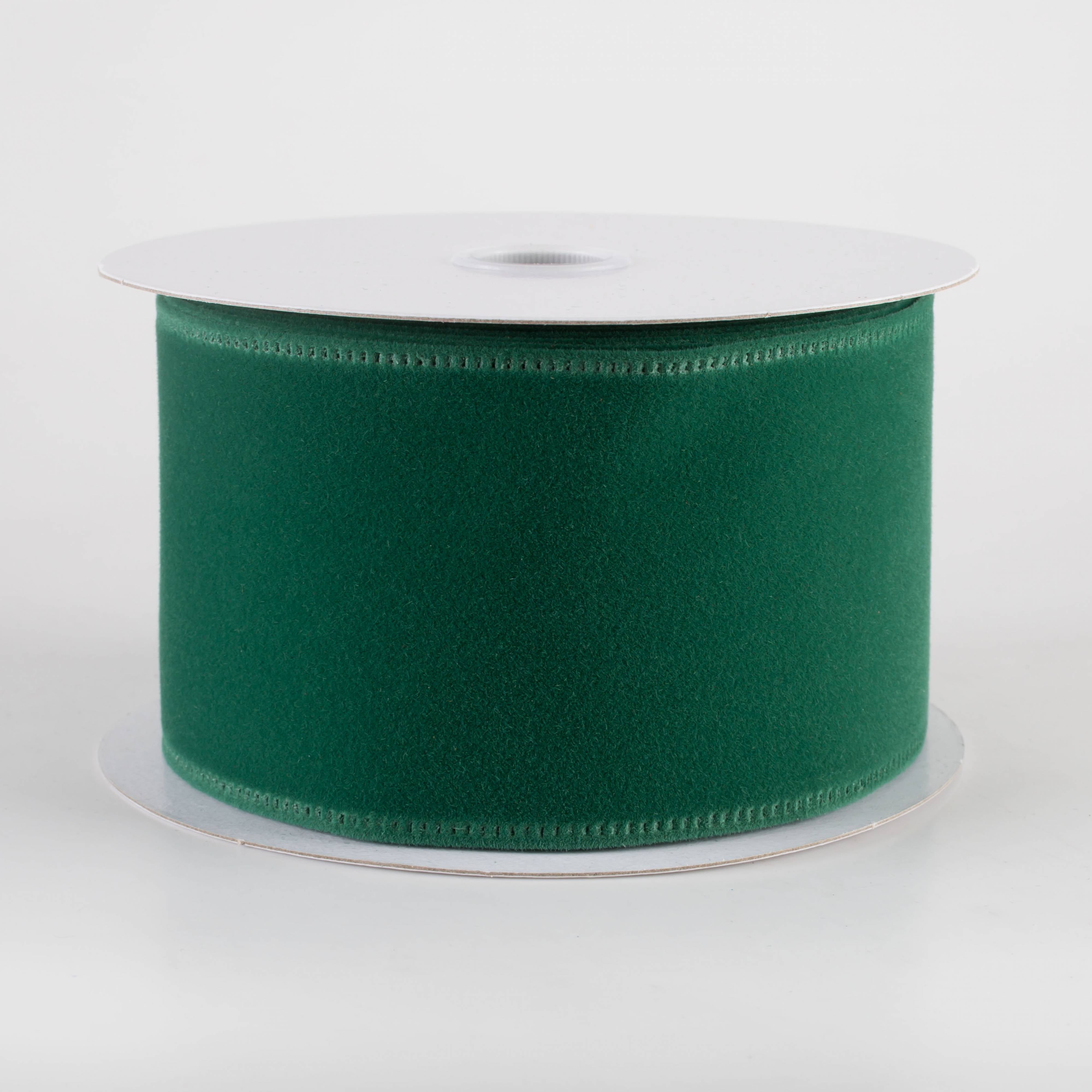 2.5" Value Velvet Ribbon: Emerald Green (10 Yards) Item Number: 131840-17