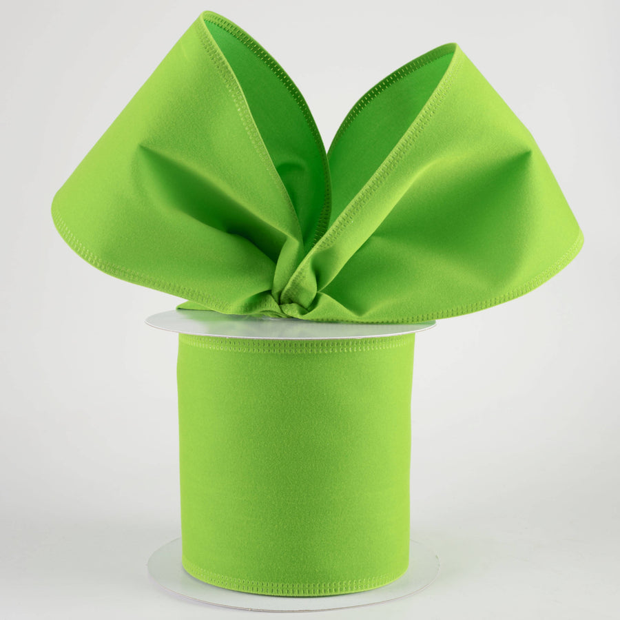 4" Value Velvet Ribbon: Lime Green (10 Yards) Lifestyle Photo