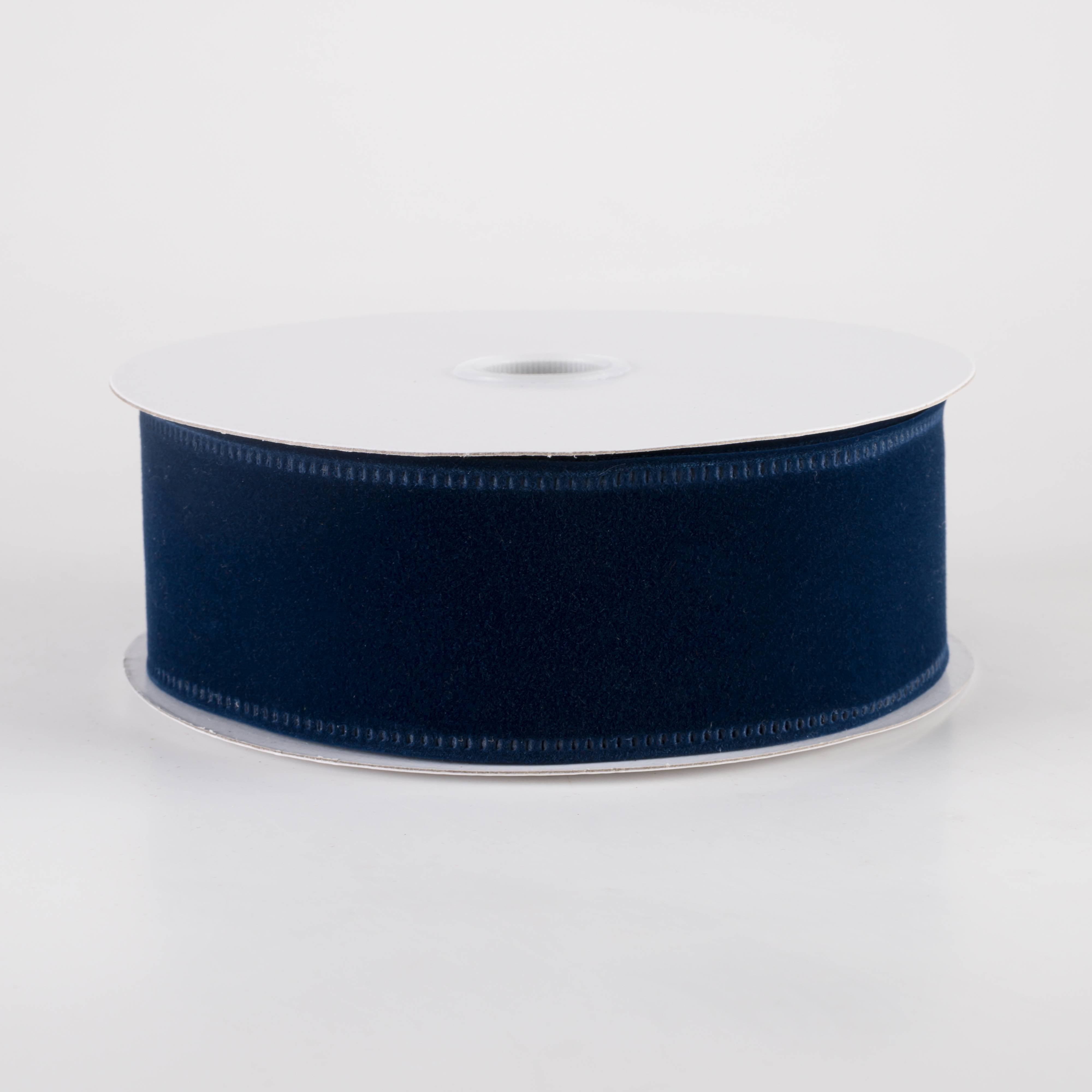 1.5" Value Velvet Ribbon: Navy Blue (10 Yards) Item Number: 131809-25