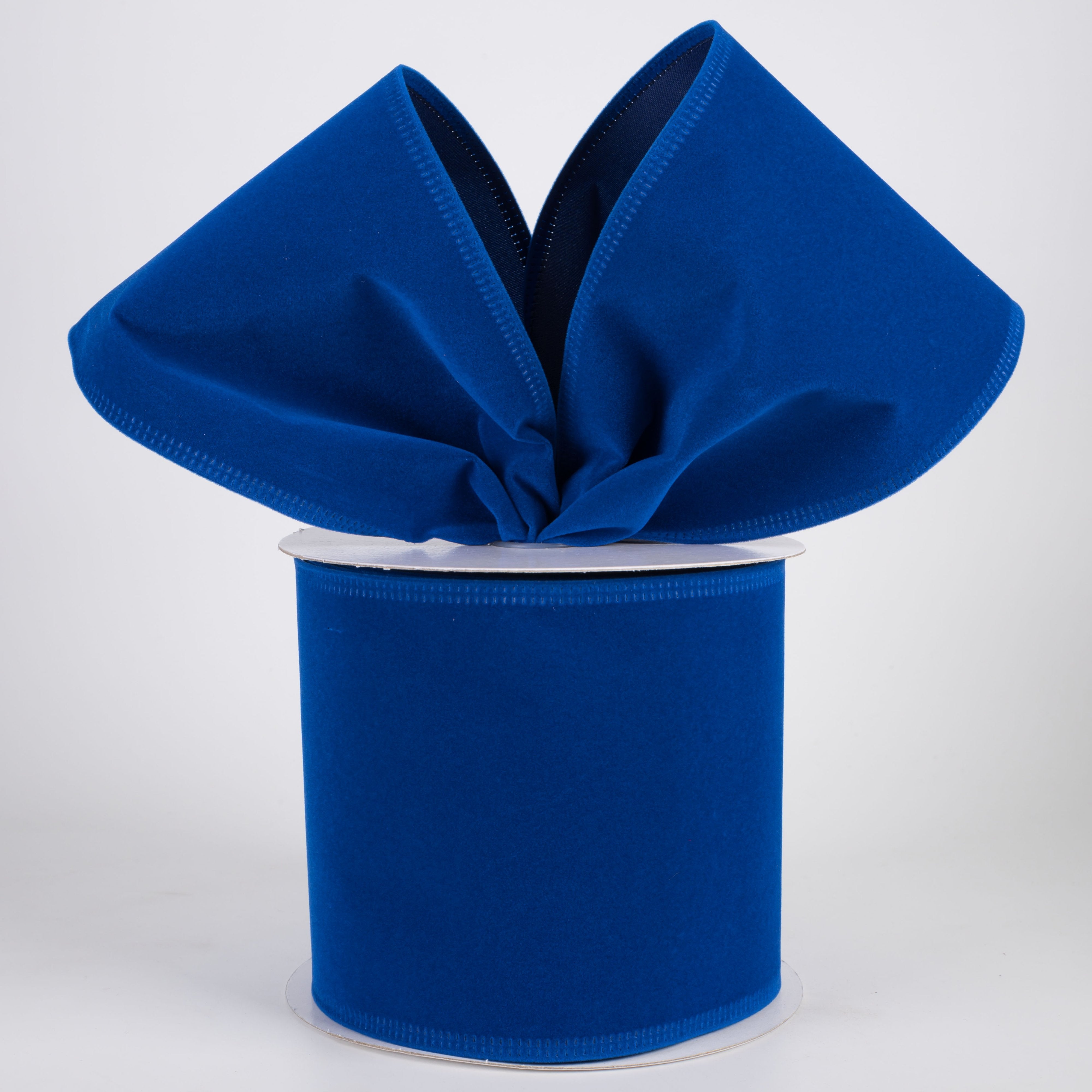 4" Value Velvet Ribbon: Royal Blue (10 Yards) Lifestyle Photo