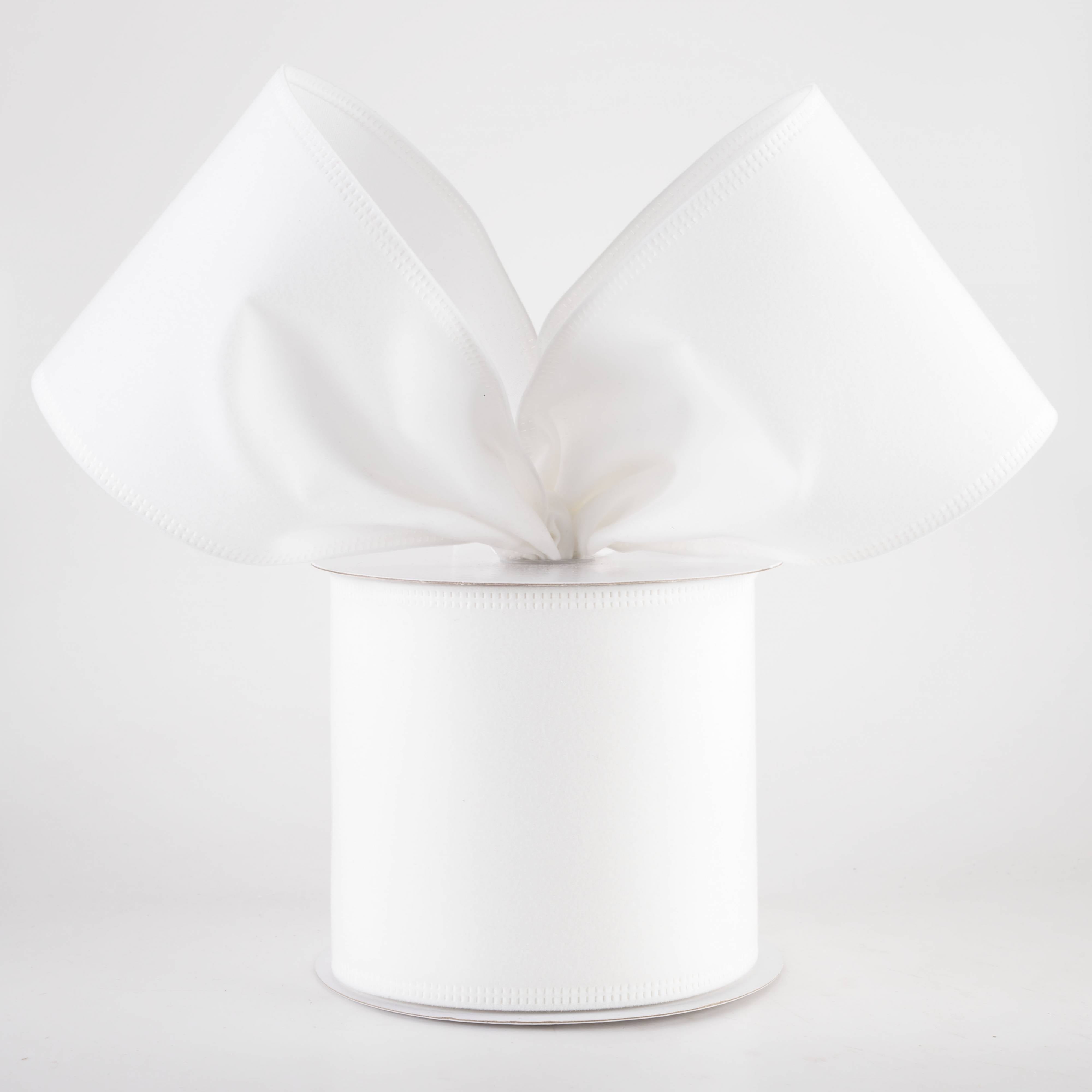 4" Value Velvet Ribbon: White (10 Yards) Lifestyle Photo