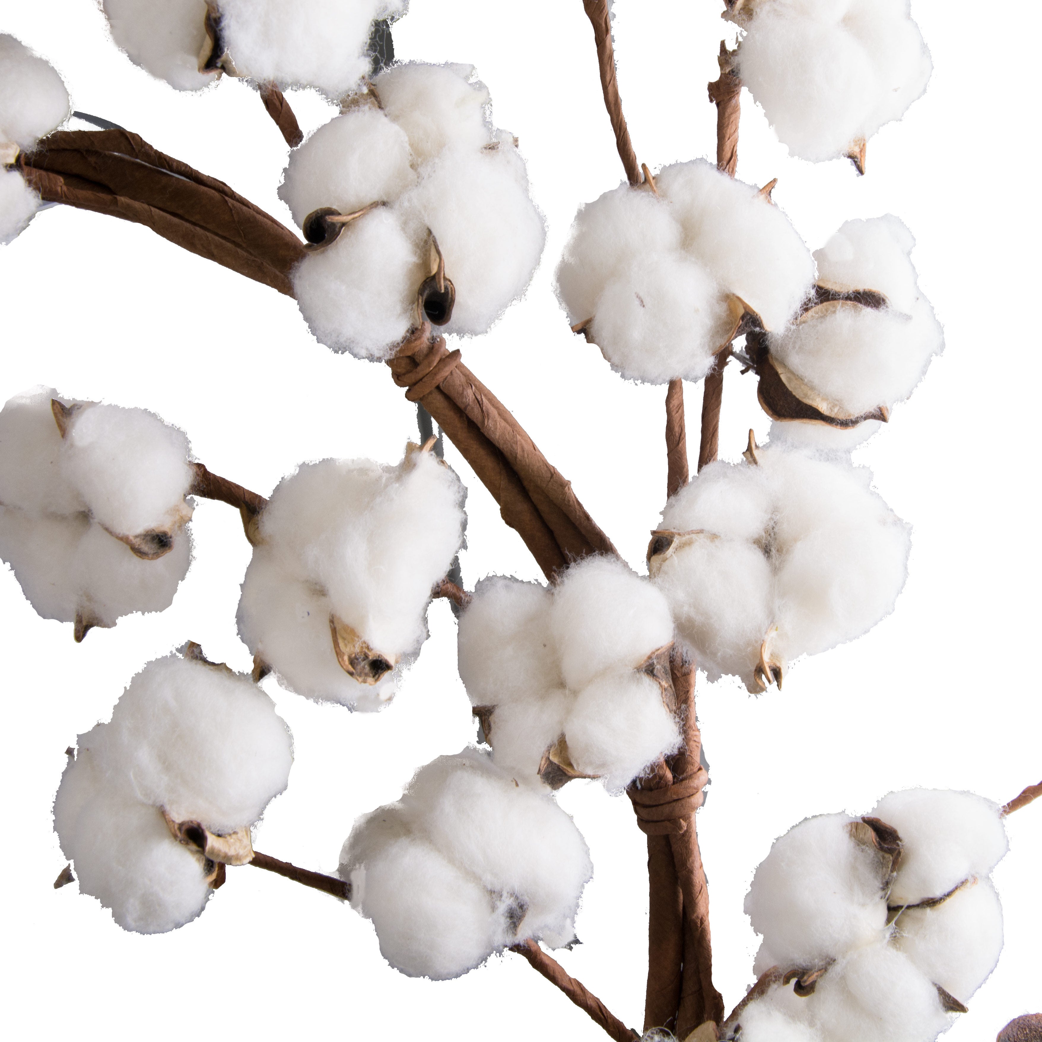 23" ValueLine Cotton Boll Wreath detail photo 3