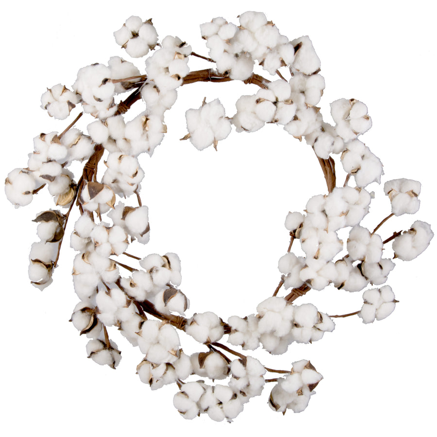 23" ValueLine Cotton Boll Wreath Item Number: CO17-110