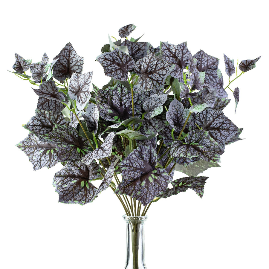 14" Variegated Maple Leaves Bush: Purple & Green Item Number: 35110PUGN