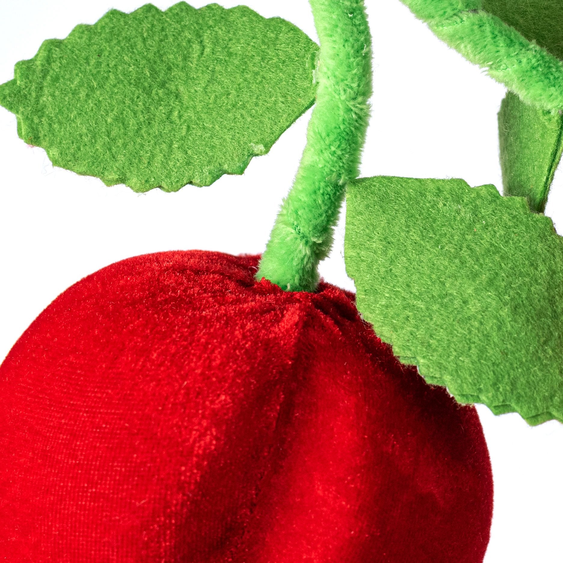 8" Velvet Cherries Decoration detail photo 3