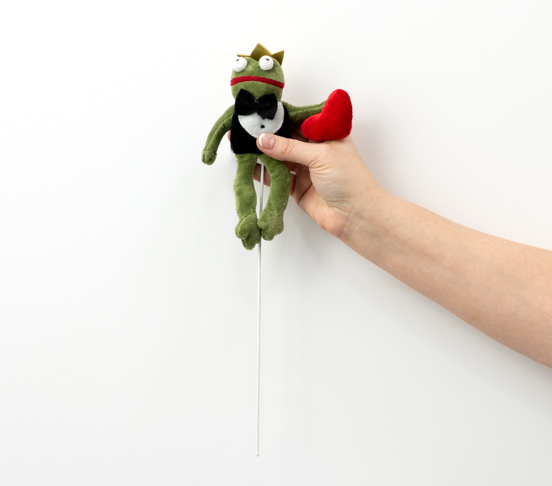 15" Velvet & Felt Frog Prince Pick detail photo 3
