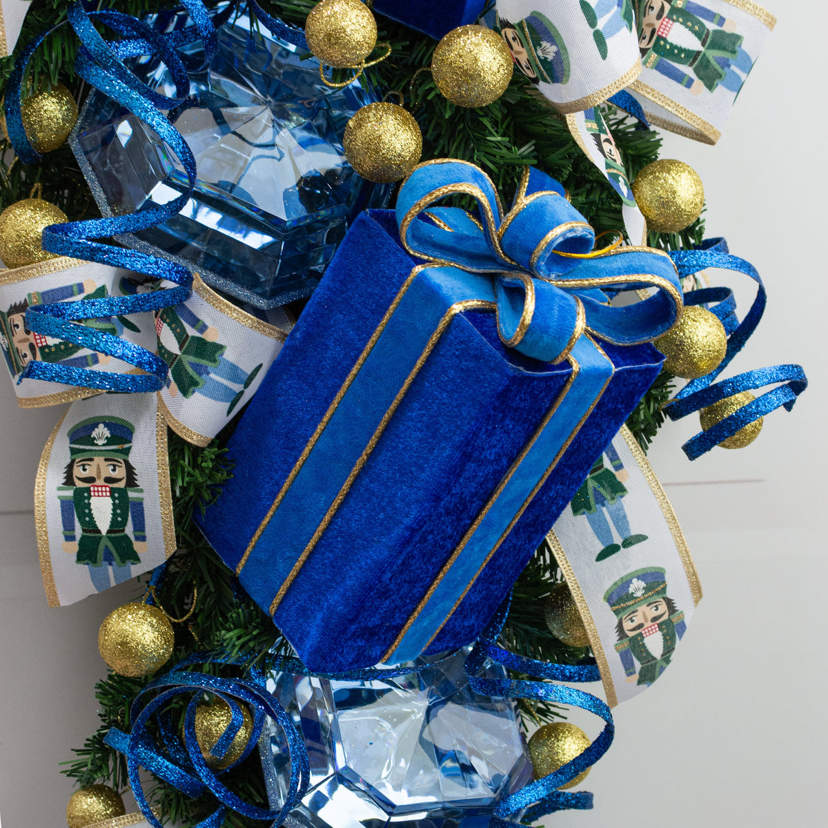 9" Velvet Gift Box Decor: Blue Lifestyle Photo