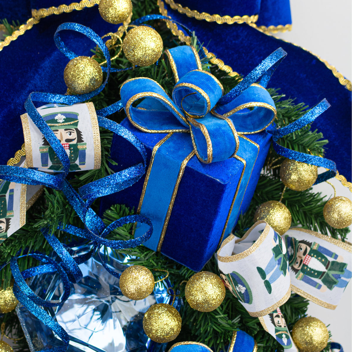 6" Velvet Gift Box Decor: Blue Lifestyle Photo