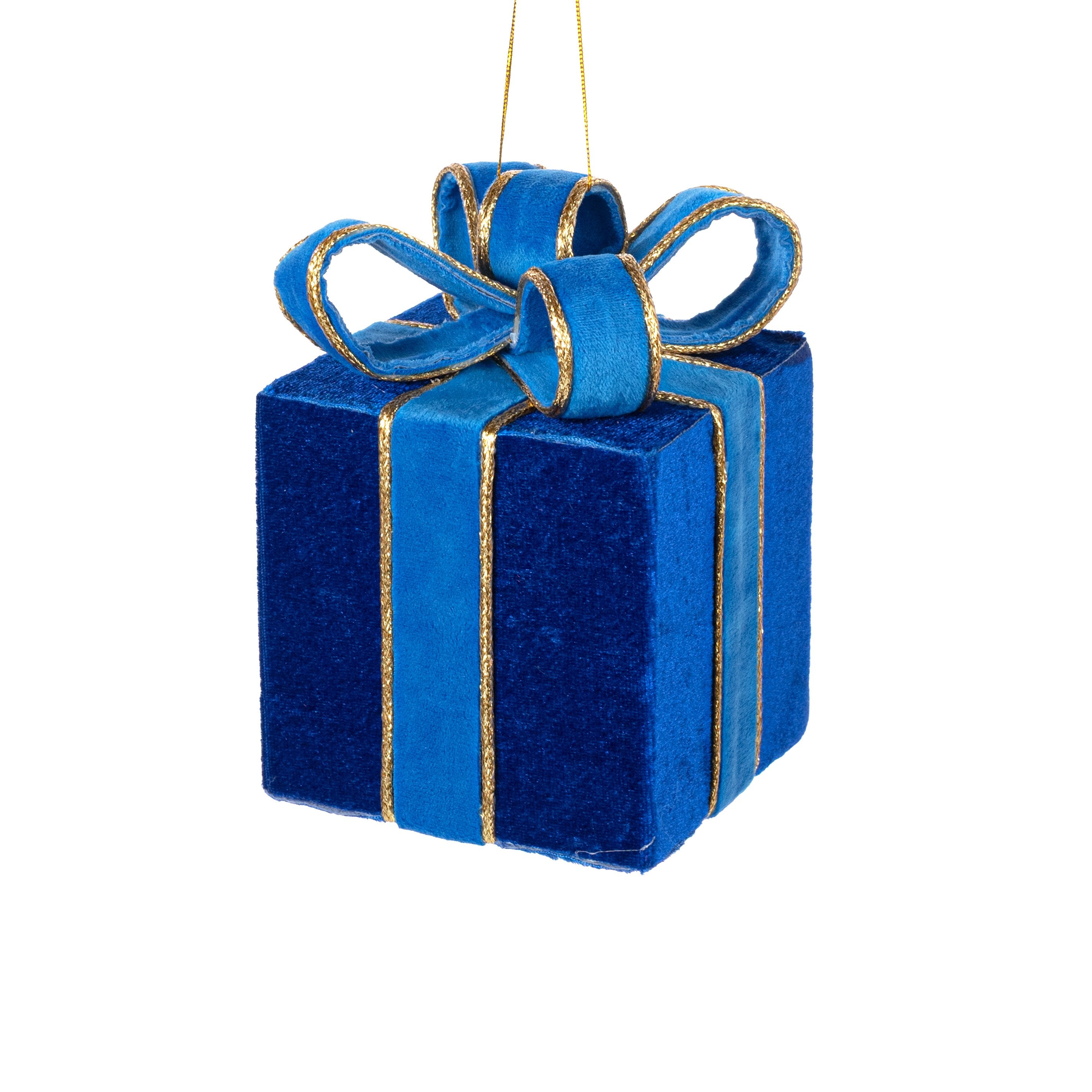 6" Velvet Gift Box Decor: Blue Item Number: 86698BL