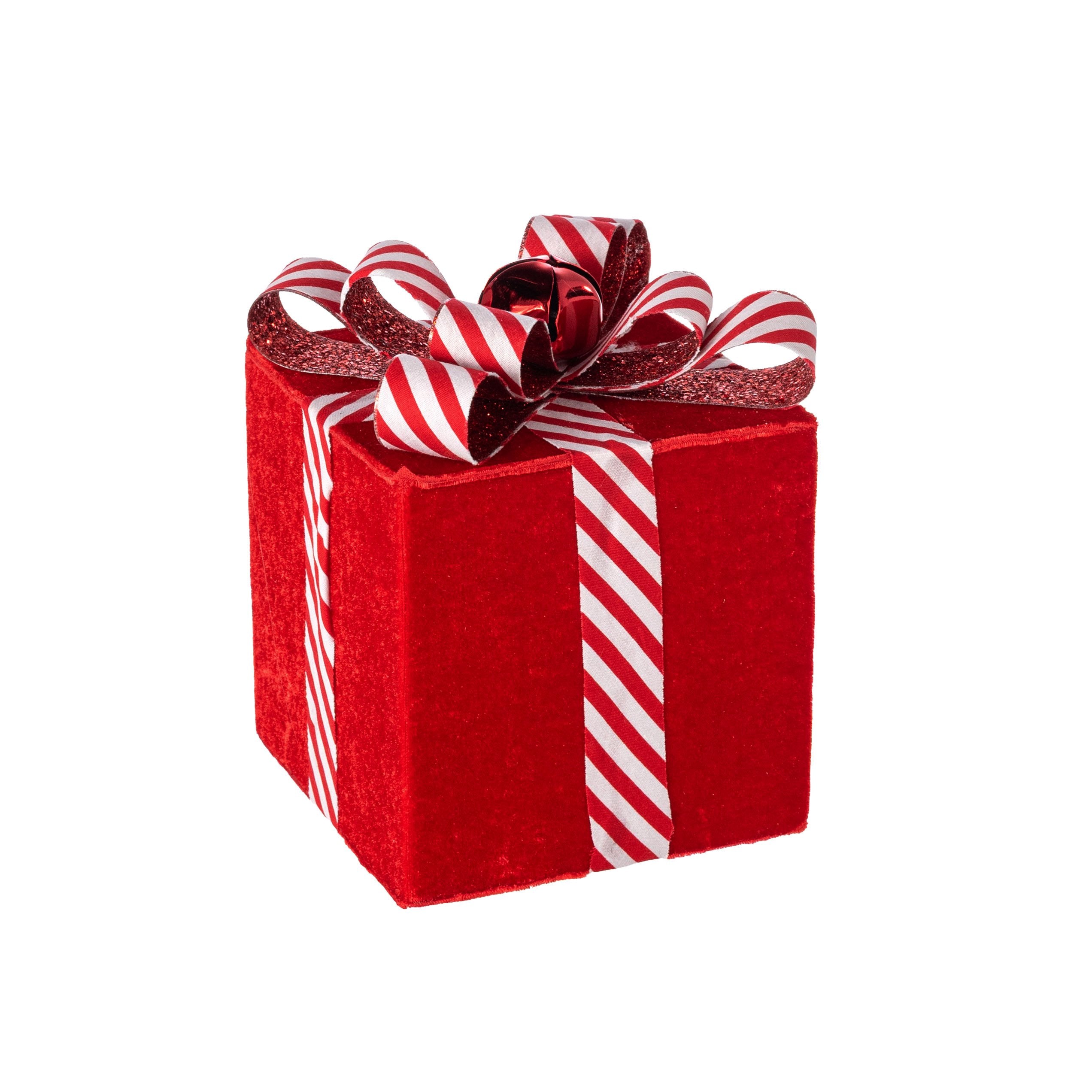 6" Velvet Gift Box Decoration: Red Item Number: 85749RD