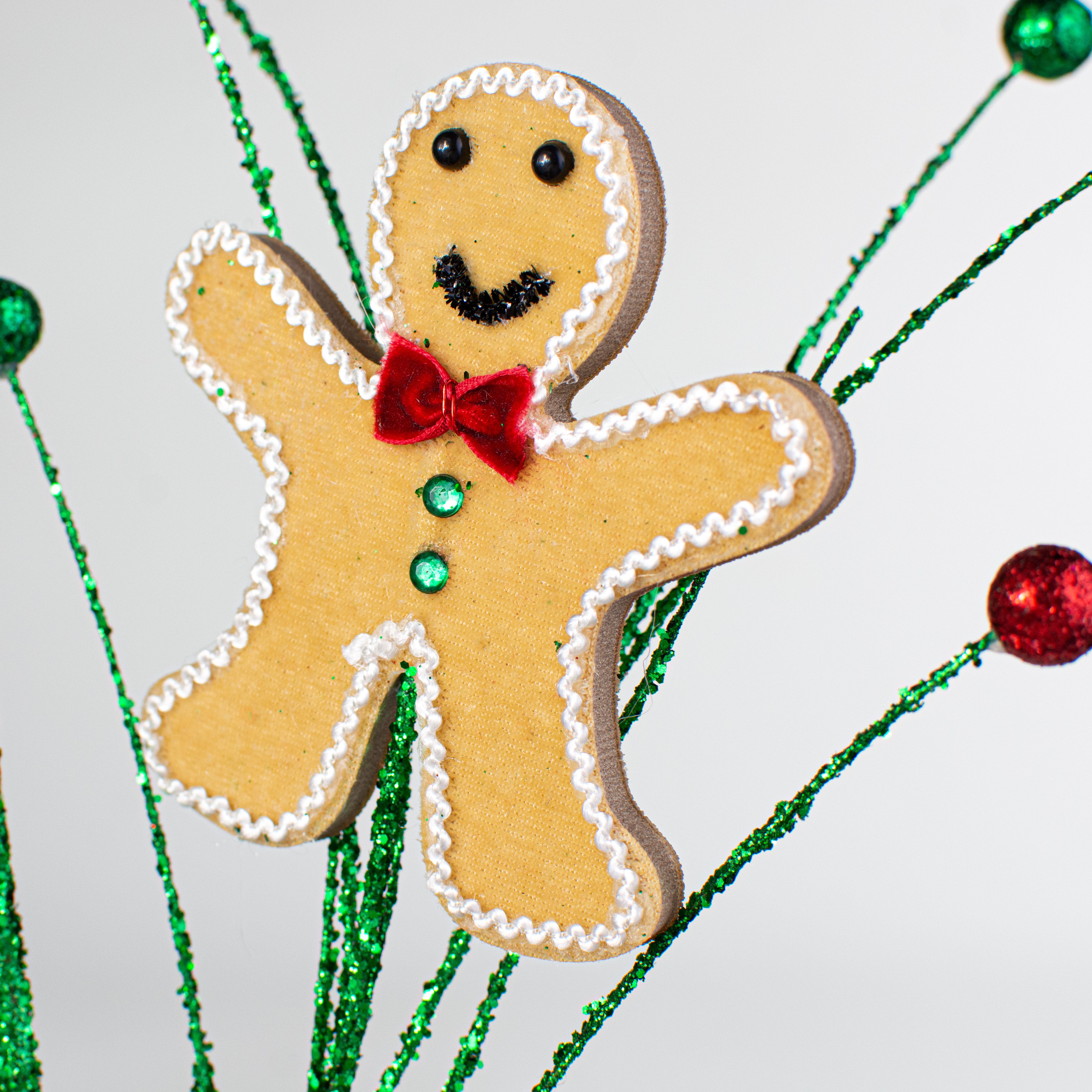 28" Velvet Gingerbread Spray Lifestyle Photo