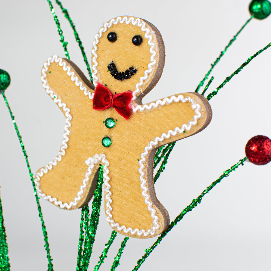 28" Velvet Gingerbread Spray Lifestyle Photo
