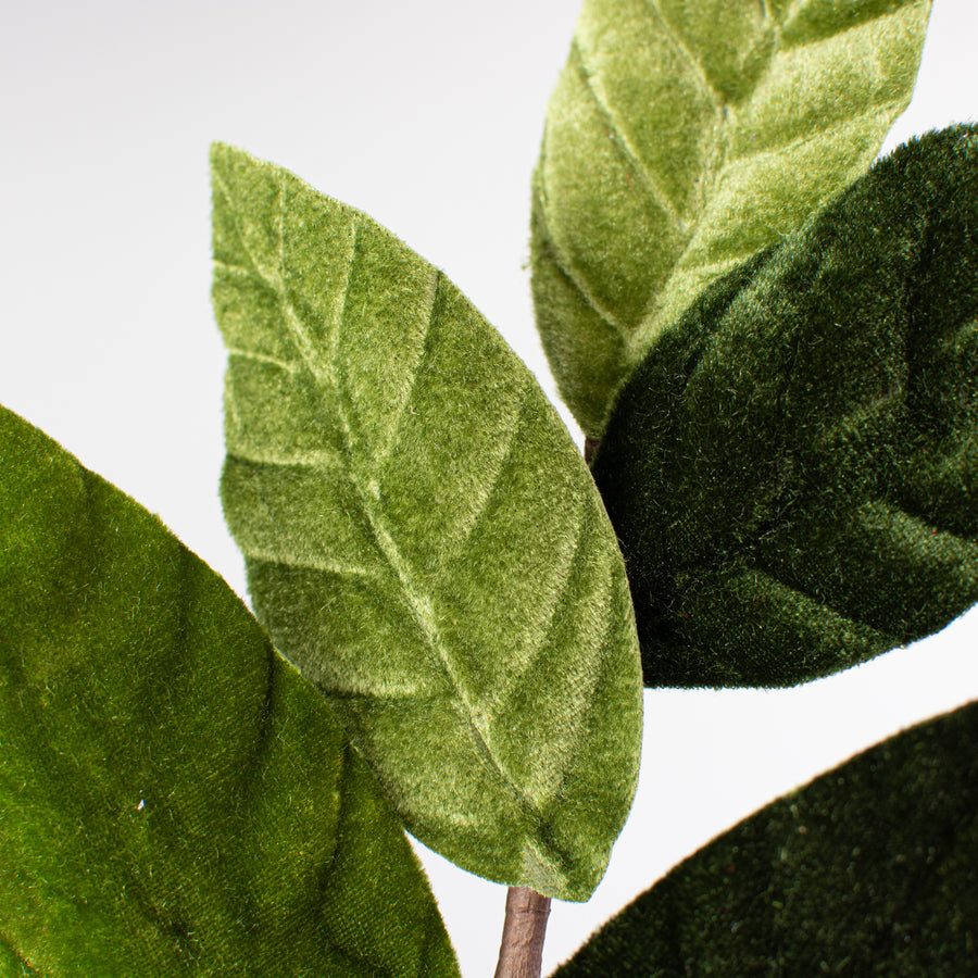 25" Velvet Magnolia Leaf Spray Lifestyle Photo