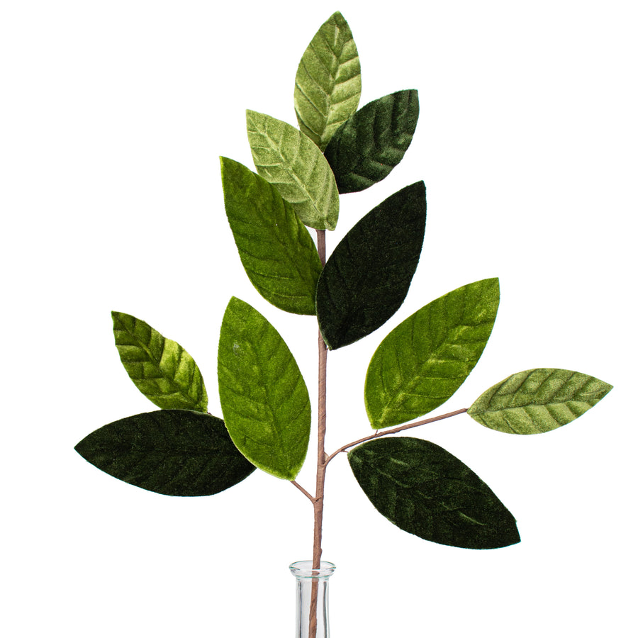 25" Velvet Magnolia Leaf Spray Item Number: 84602SP25