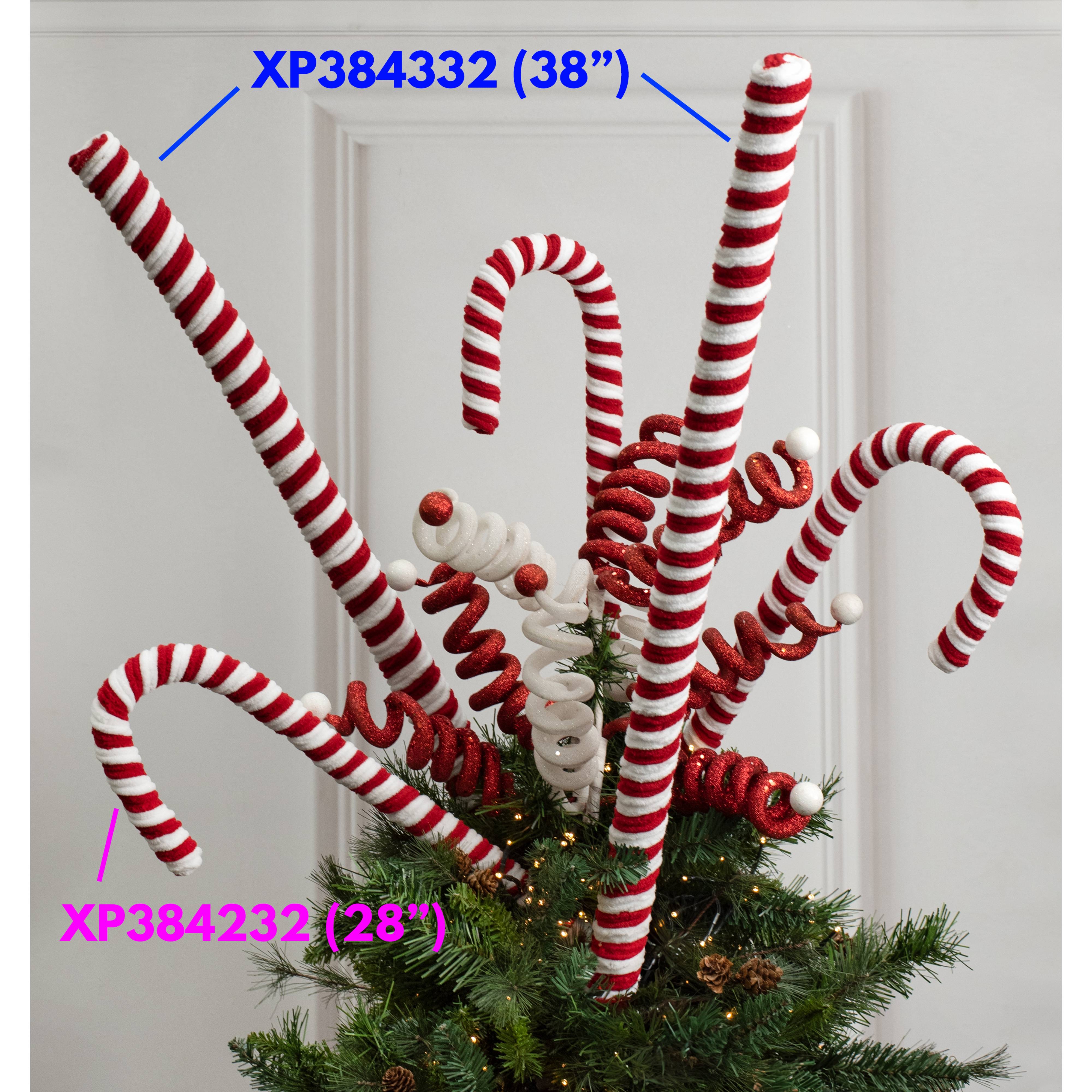 28" Velvet Peppermint Candy Cane Stick Lifestyle Photo