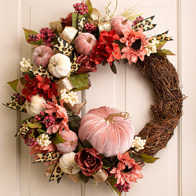 7" Velvet Pumpkin: Pink With Gold Lifestyle Photo