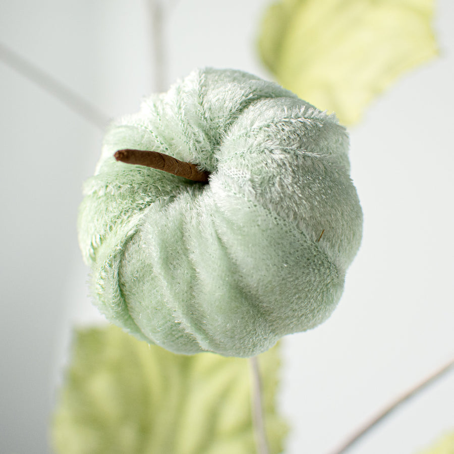 28" Velvet Pumpkin Spray: Mint Lifestyle Photo