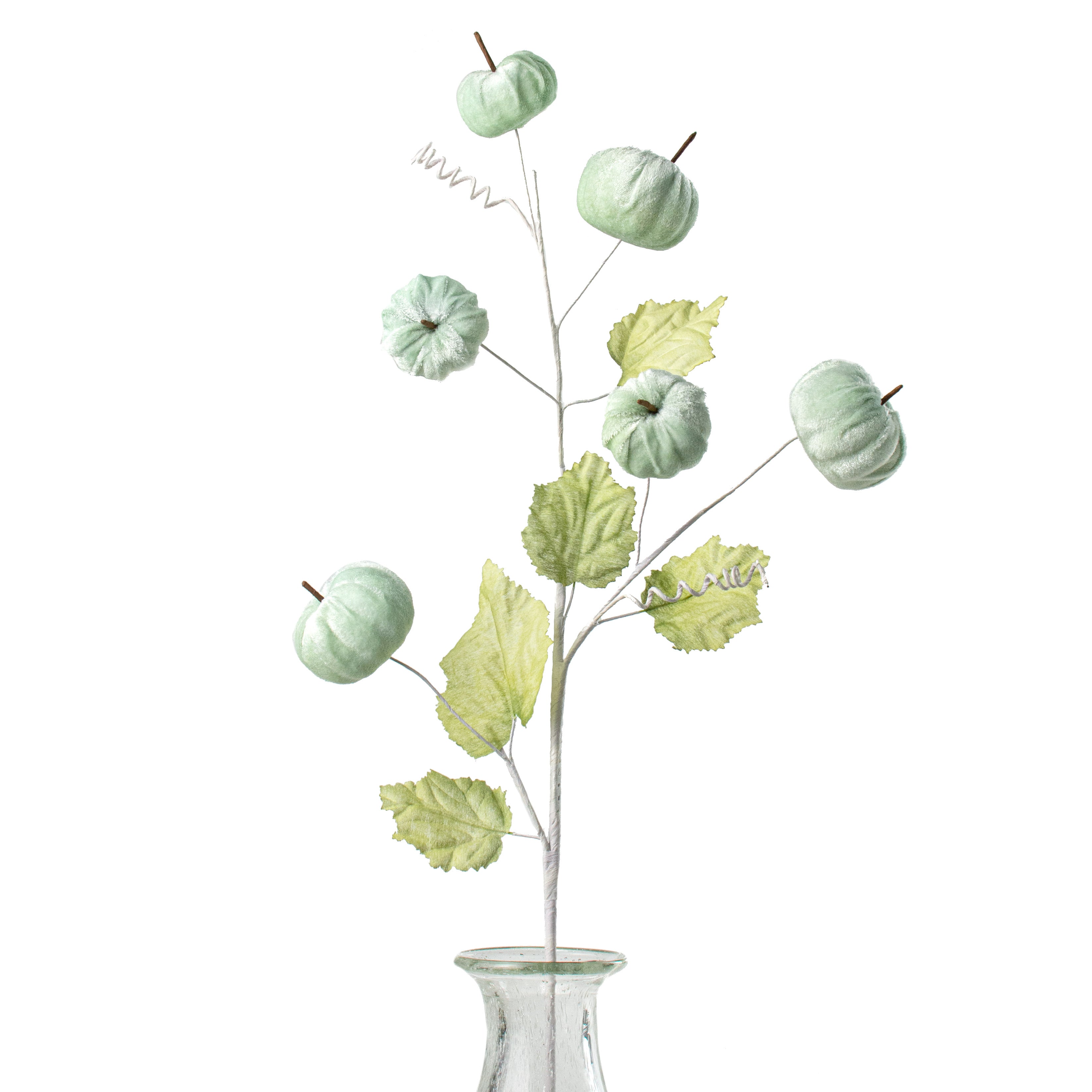 28" Velvet Pumpkin Spray: Mint Item Number: 56493MINT