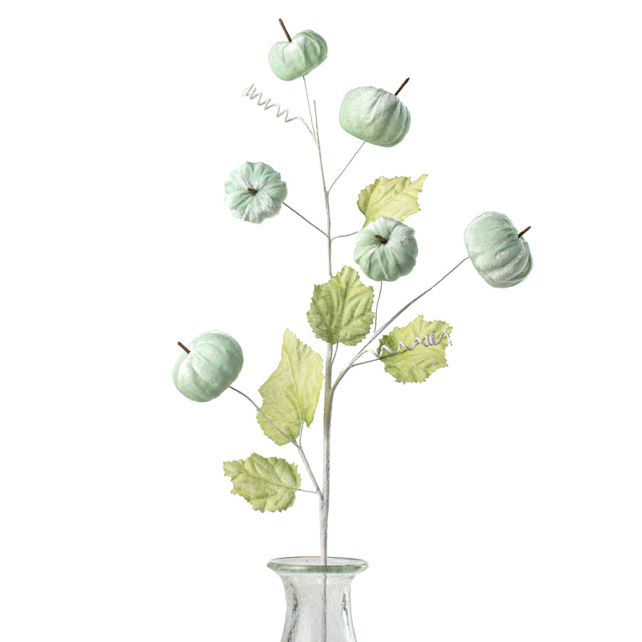 28" Velvet Pumpkin Spray: Mint Item Number: 56493MINT