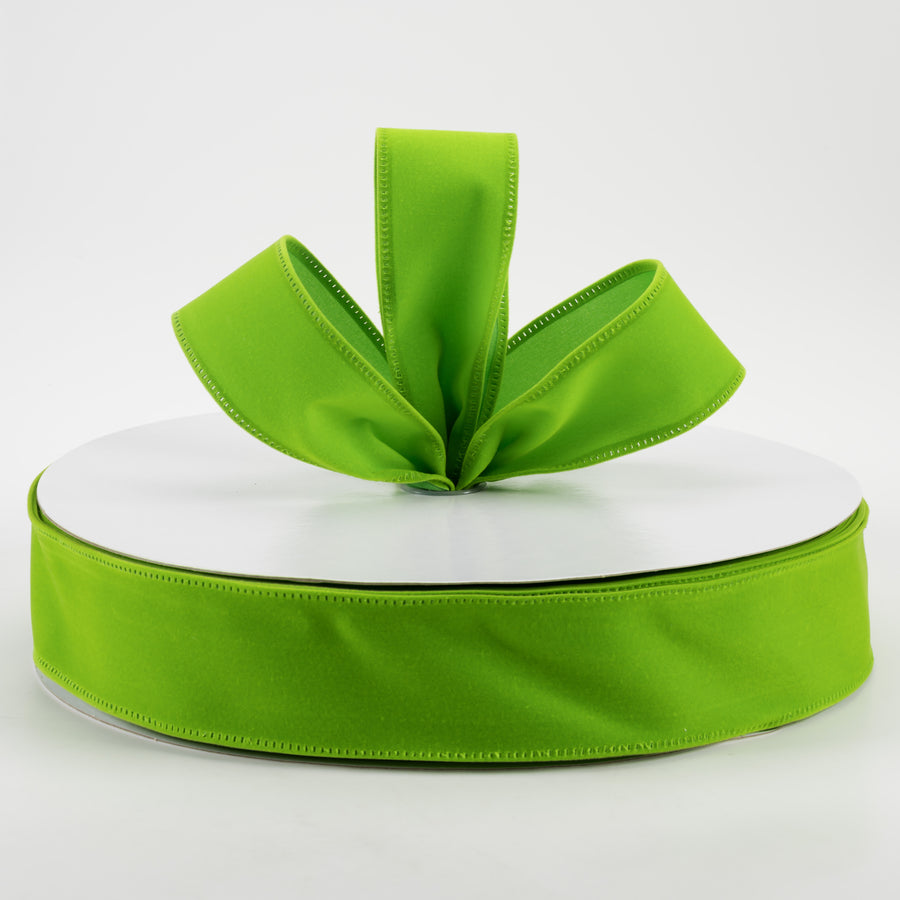 1.5" Velvet Ribbon: Lime (50 Yards) Lifestyle Photo