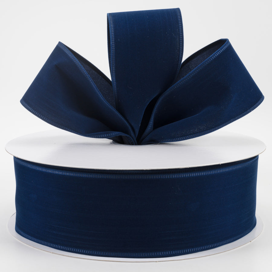 2.5" Velvet Ribbon: Navy Blue (50 Yards) Lifestyle Photo