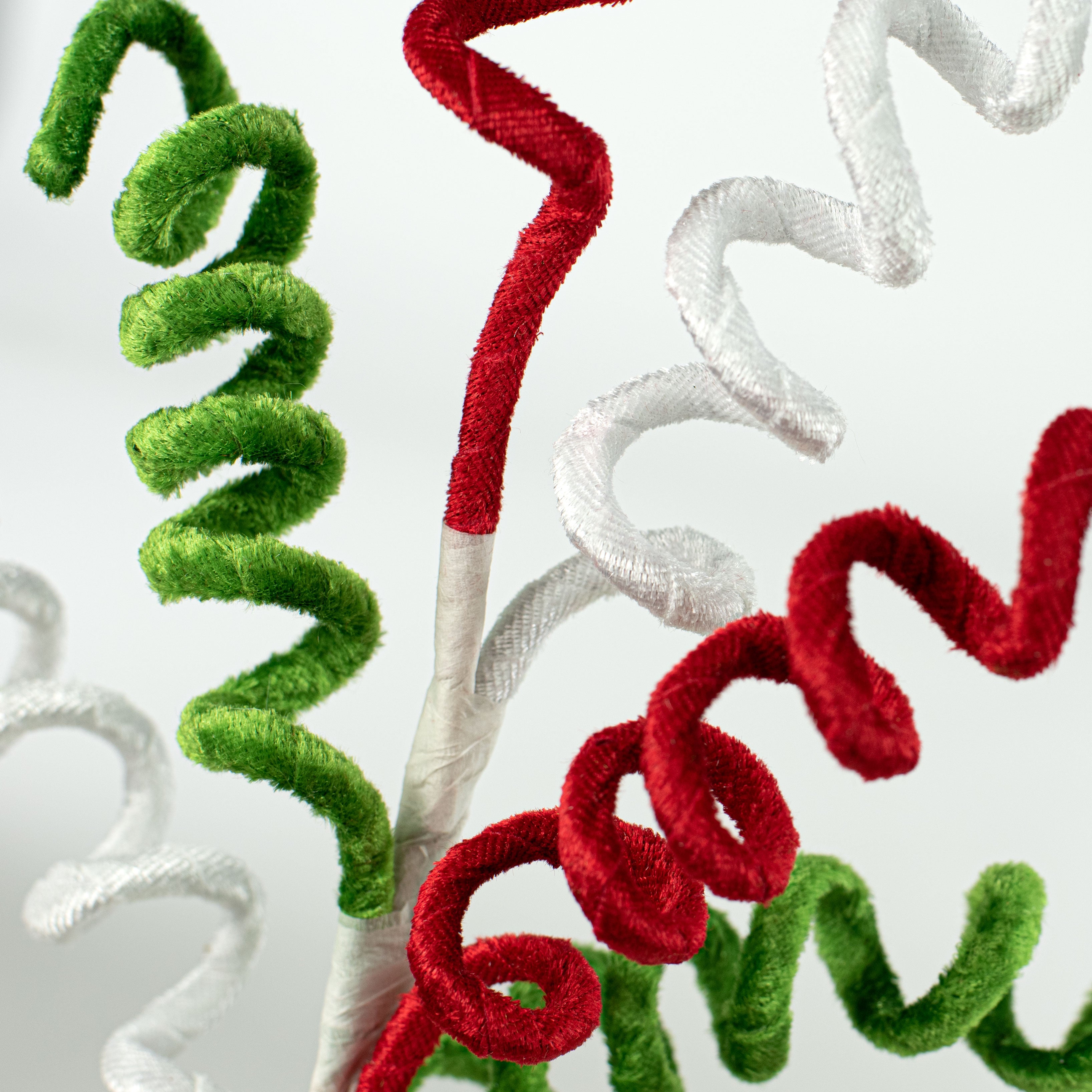 22" Velvet Spiral Spray: Red, Lime, White Lifestyle Photo