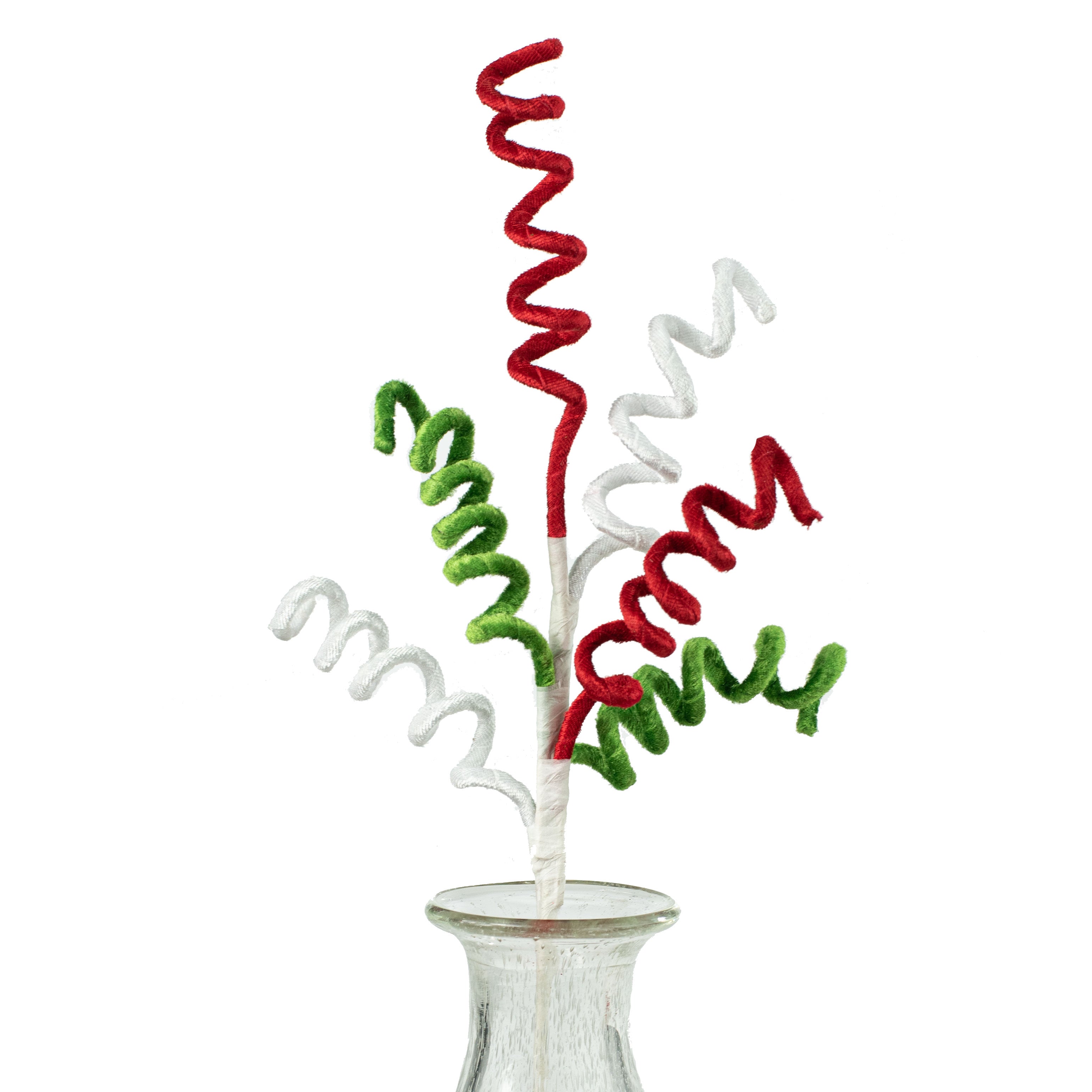 22" Velvet Spiral Spray: Red, Lime, White Item Number: ISB73656