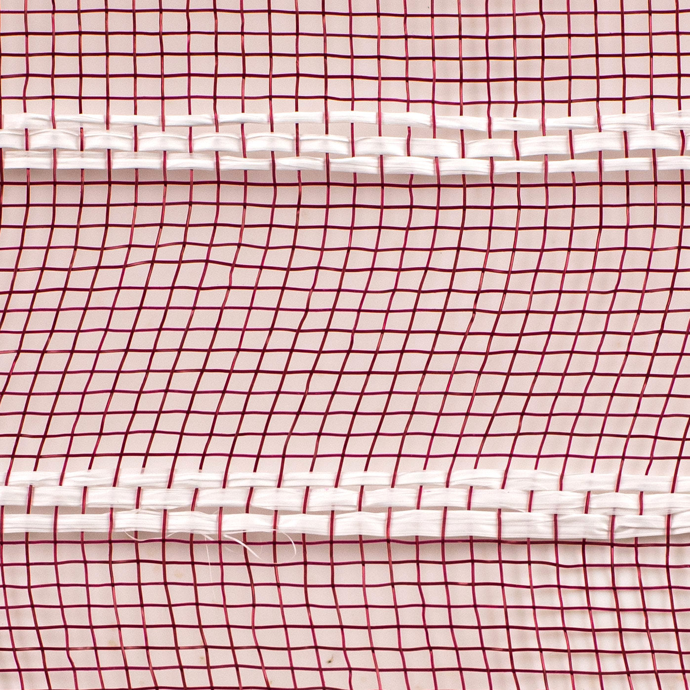 10" Vertical Wide Stripe Mesh: Burgundy & White detail photo 3