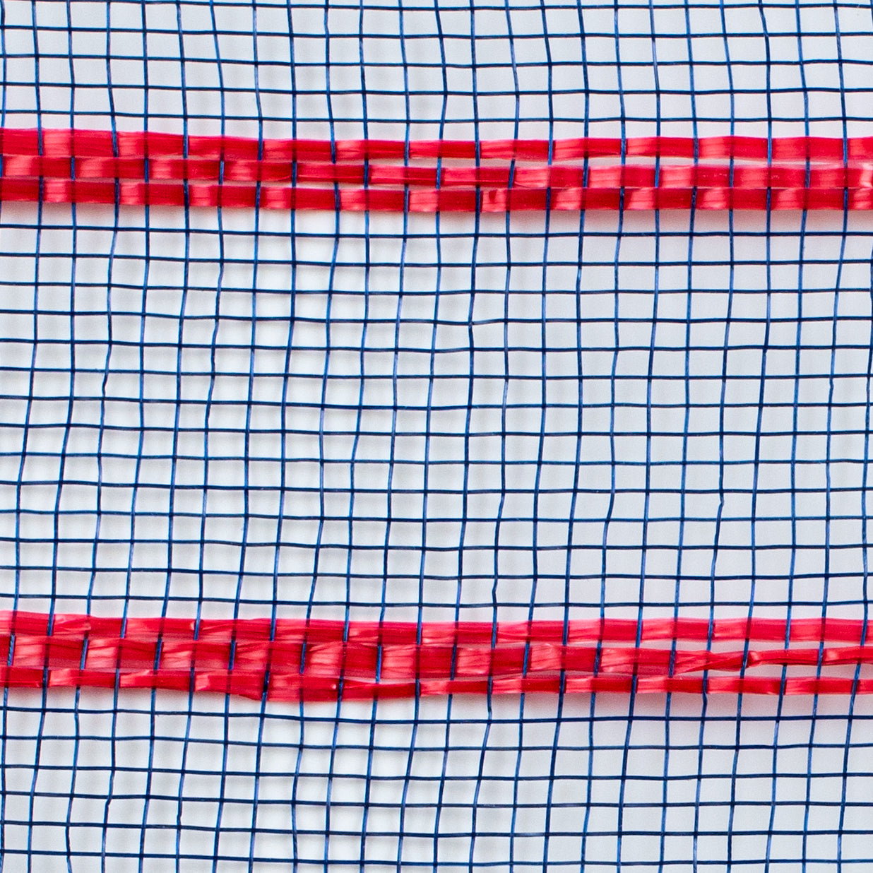 10" Vertical Wide Stripe Mesh: Navy Blue & Red detail photo 3