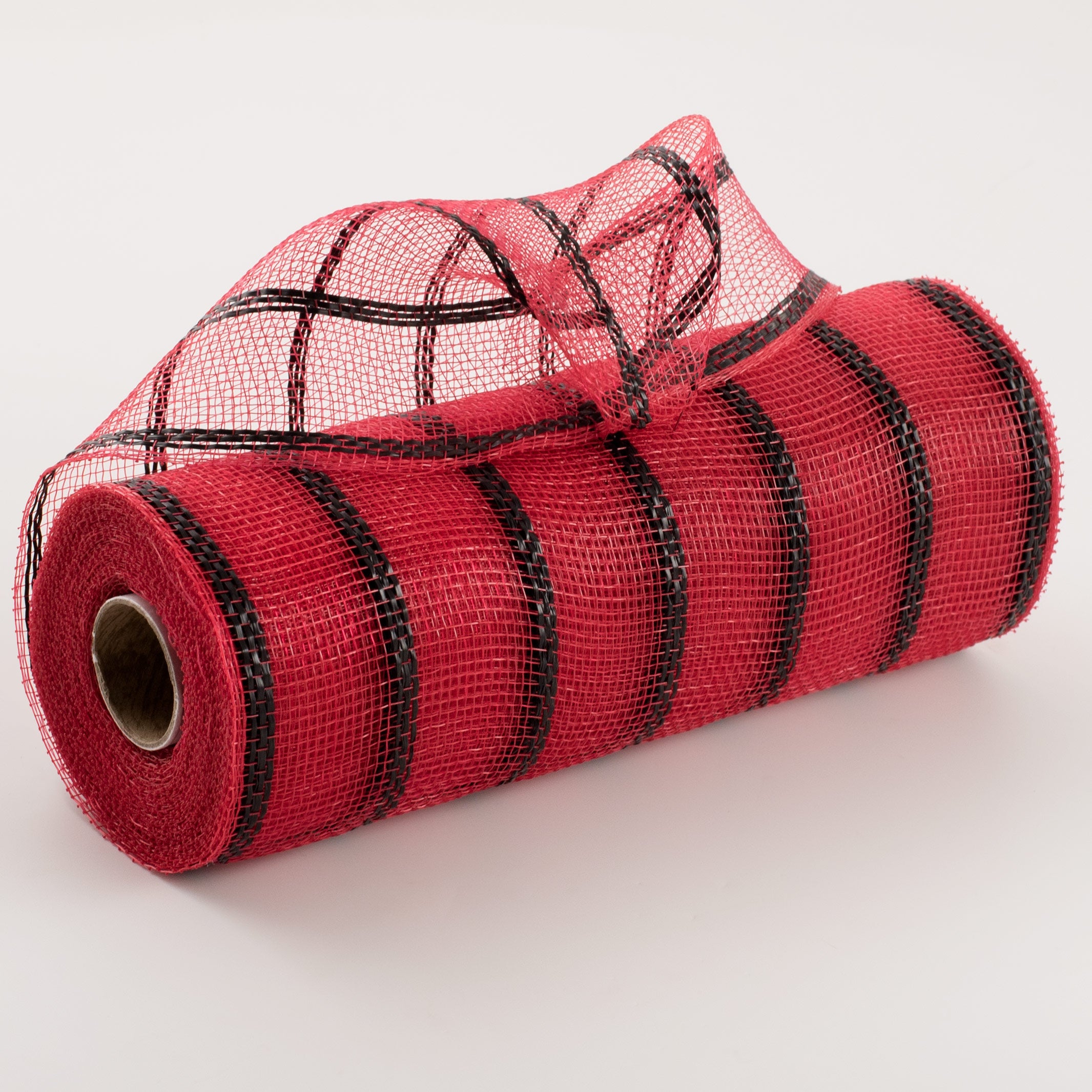 10" Vertical Wide Stripe Mesh: Red & Black Item Number: RE8903W8