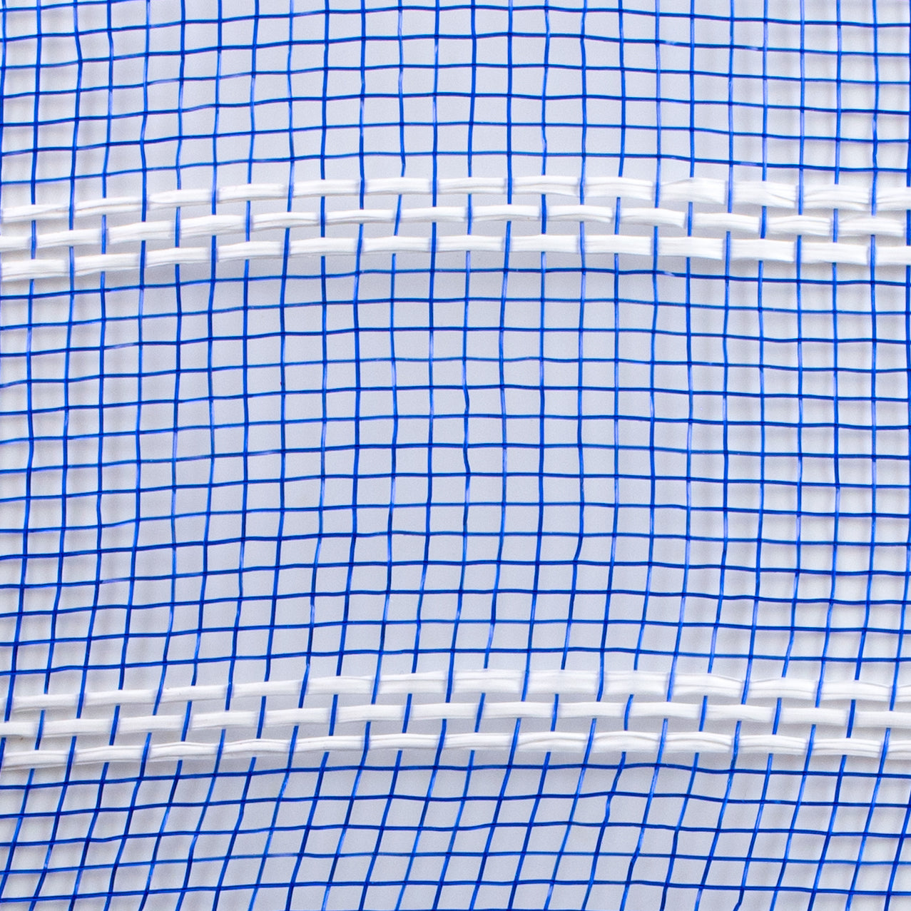 10" Vertical Wide Stripe Mesh: Royal Blue & White detail photo 3