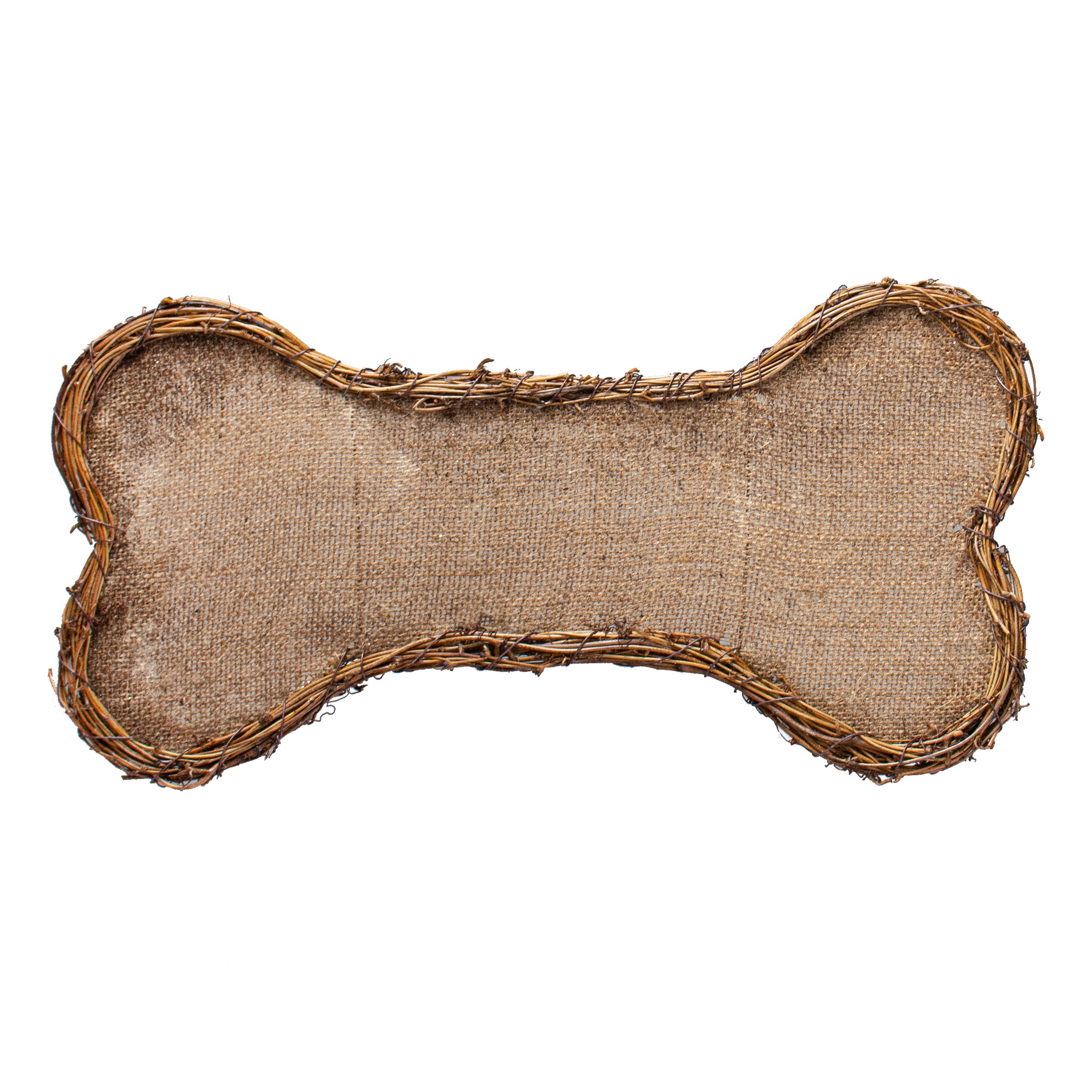 16" Vine Decoration: Burlap Dog Bone Item Number: MZ2159