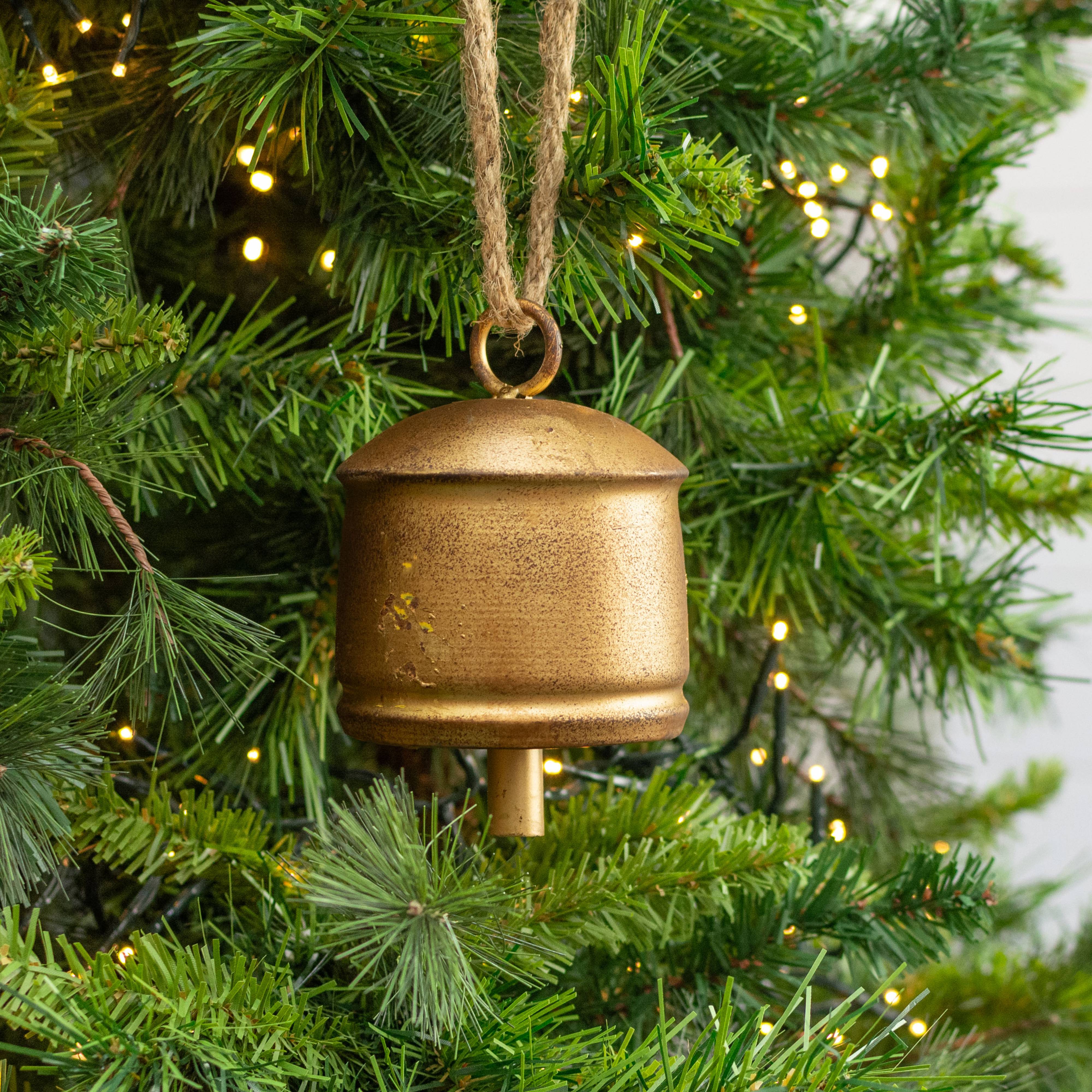4" Vintage Silo Bell Ornament: Gold Lifestyle Photo