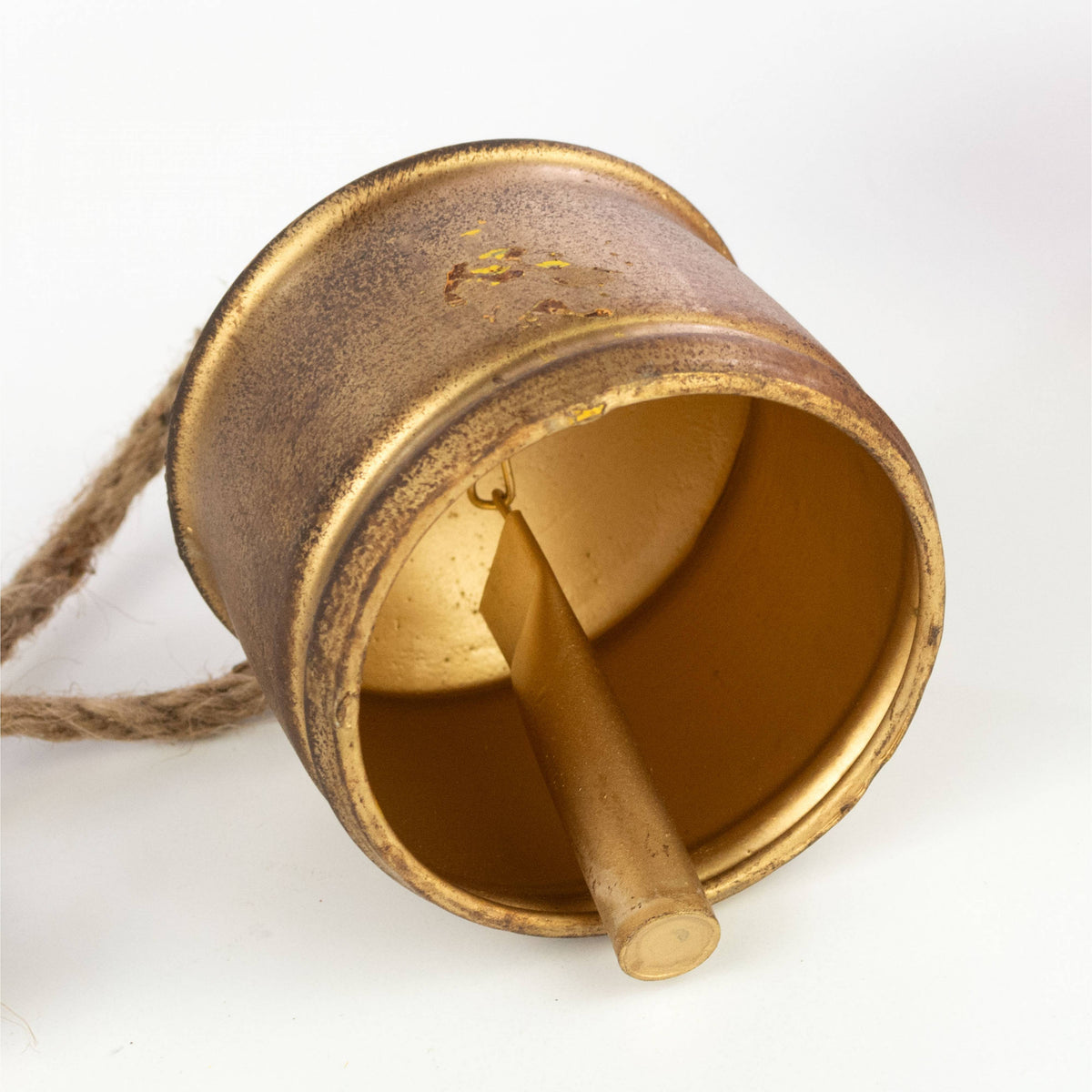 4" Vintage Silo Bell Ornament: Gold detail photo 3
