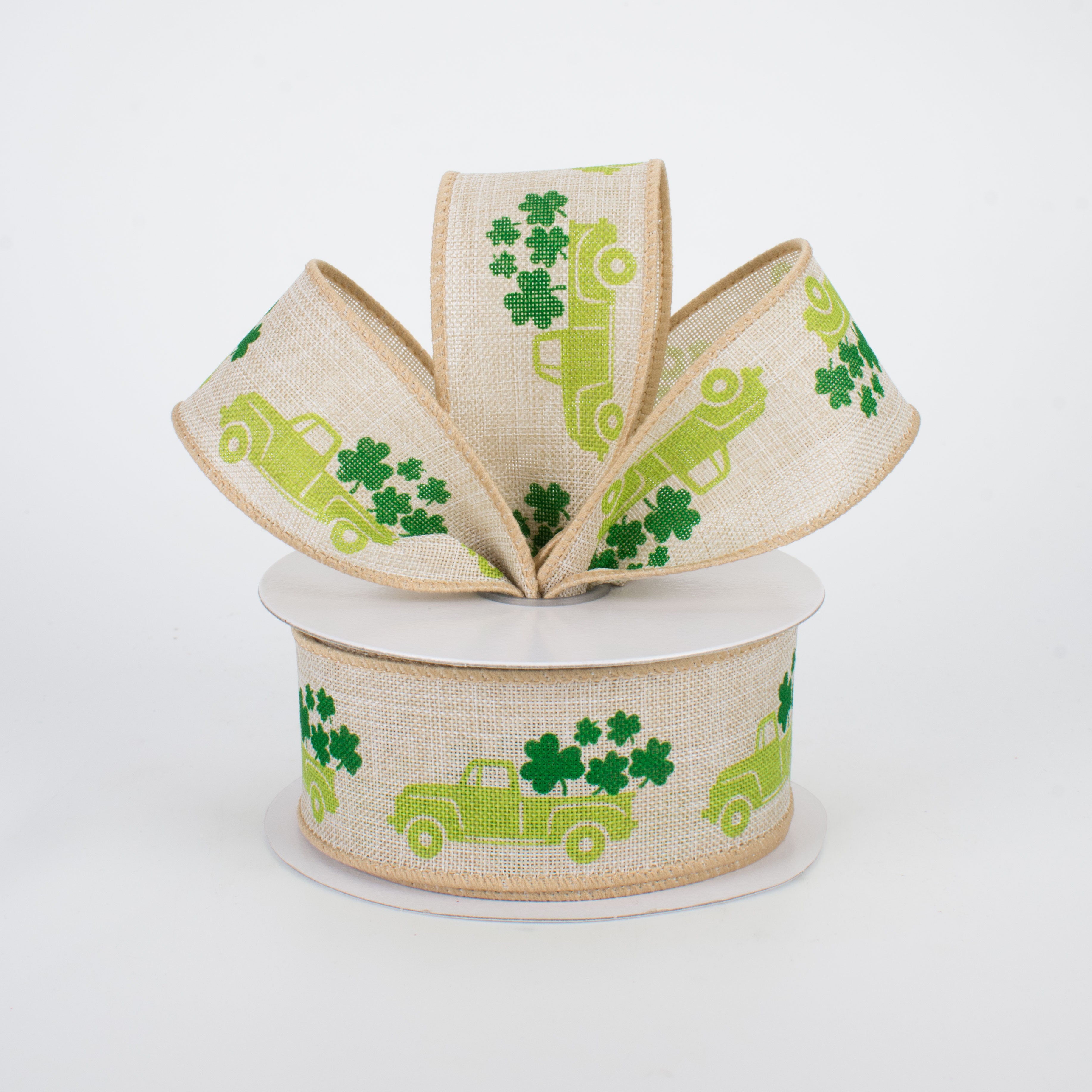 1.5" Vintage Truck Ribbon: St. Patrick's Day (10 Yards) Lifestyle Photo