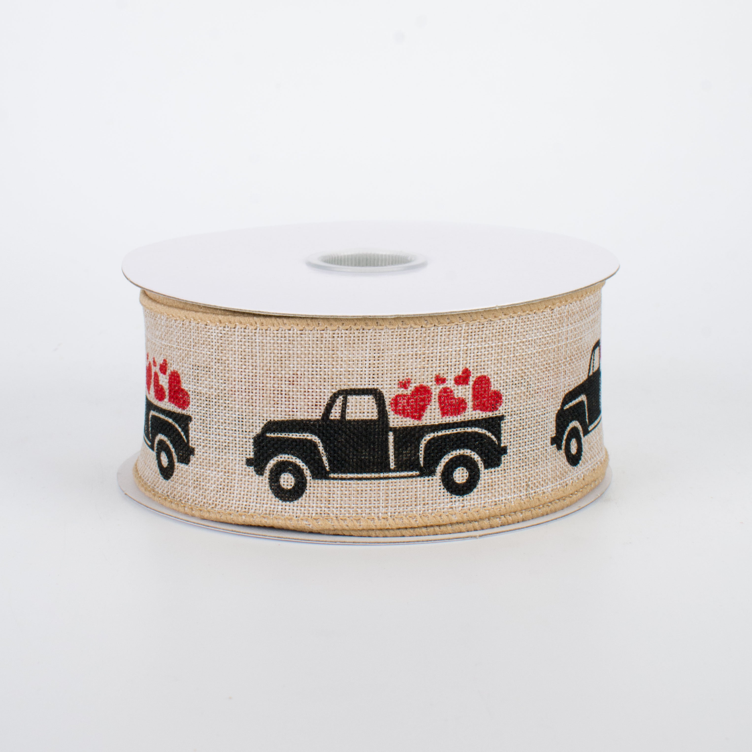 1.5" Vintage Truck Ribbon: Valentine's Day (10 Yards)