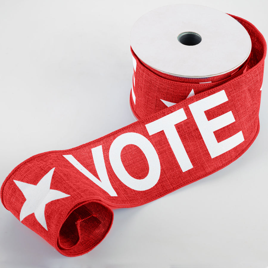 2.5" Vote Ribbon: Red (10 Yards) Lifestyle Photo