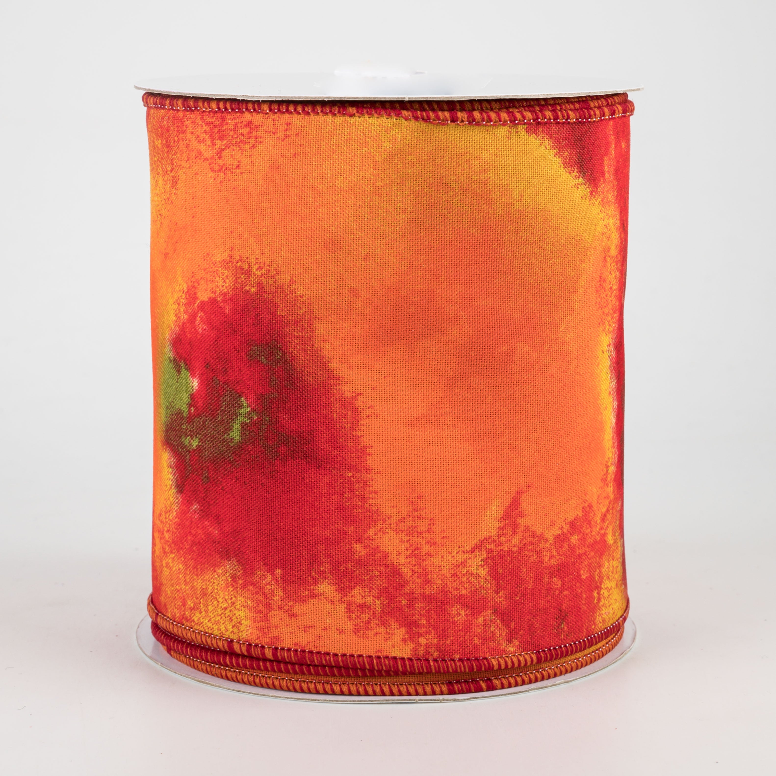 4" Watercolor Blend Ribbon: Mustard, Orange, Rust, Moss (10 Yards)