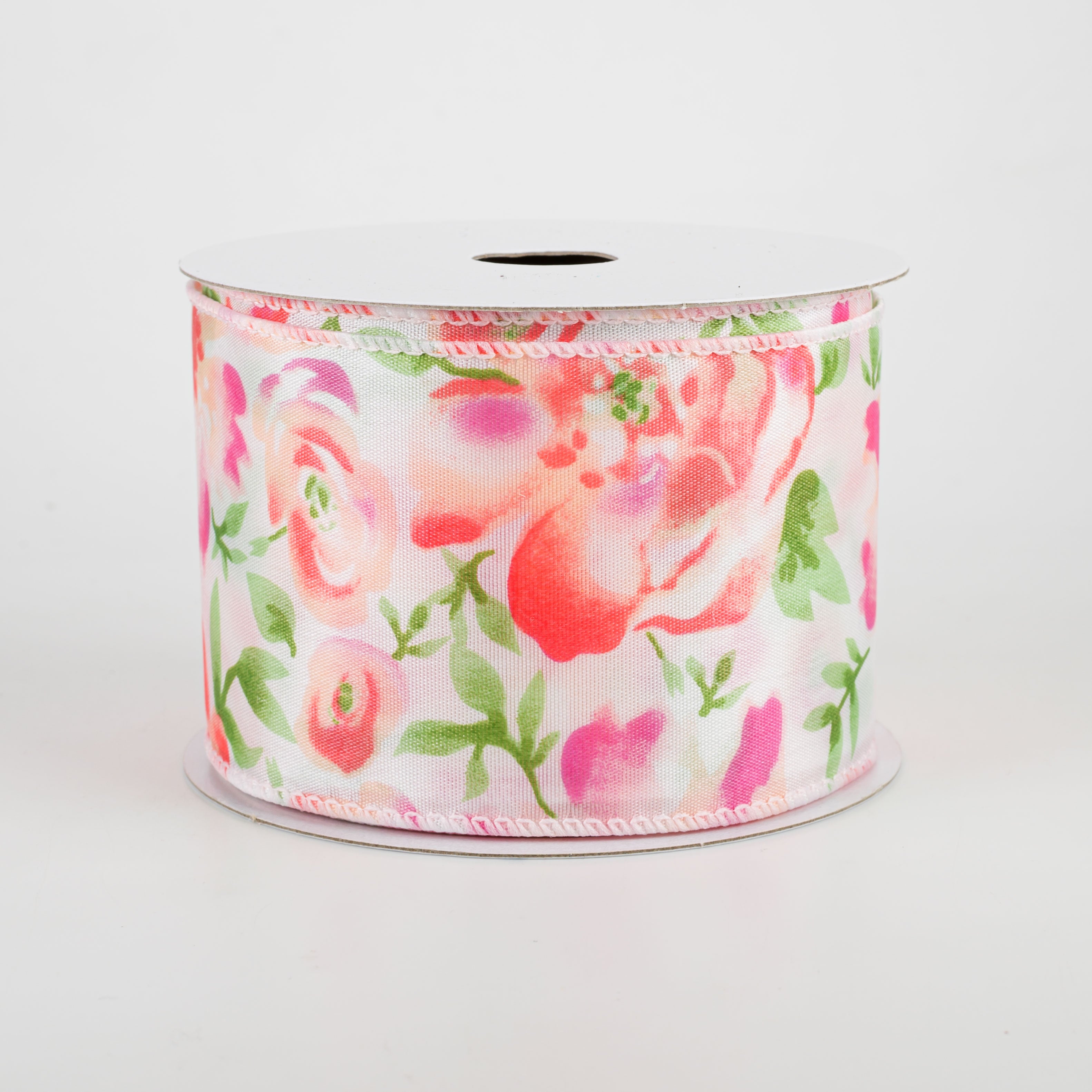 2.5" Watercolor Roses Ribbon: Blush (10 Yards) Item Number: 41145-40-03