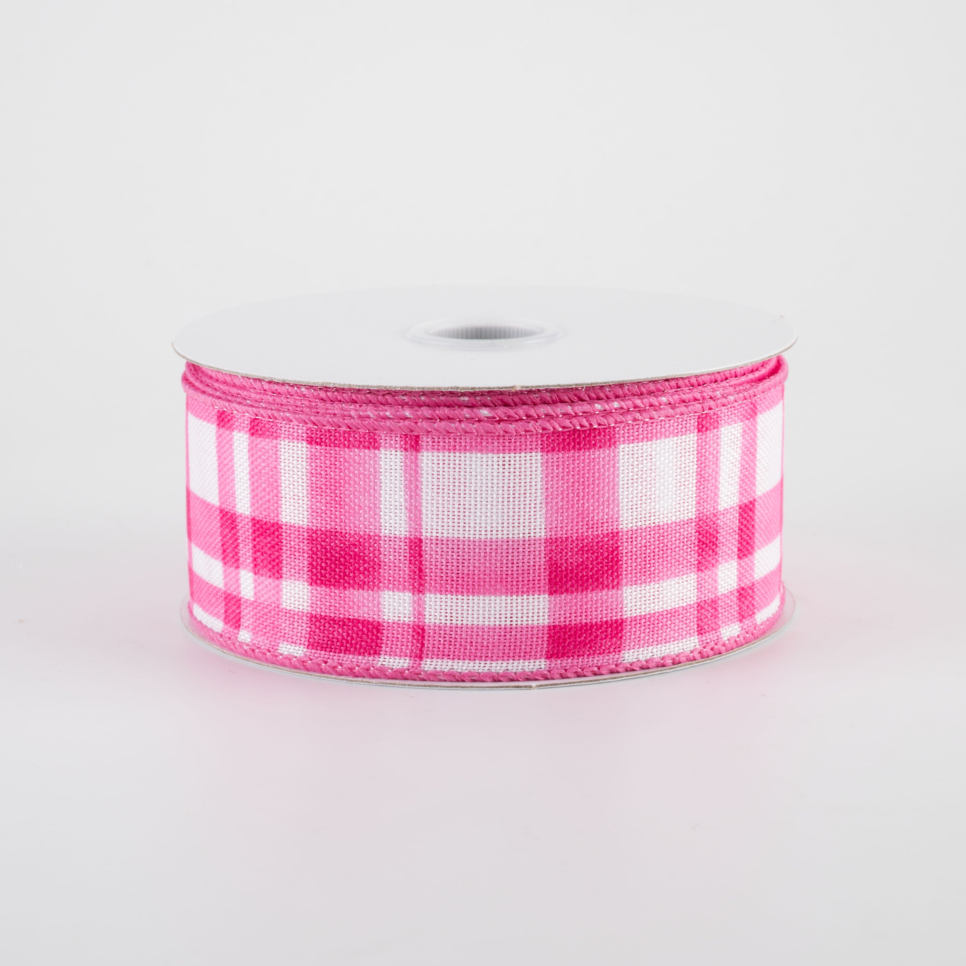 1.5 Watercolor Tuttola Plaid Ribbon: Pink (10 Yards)